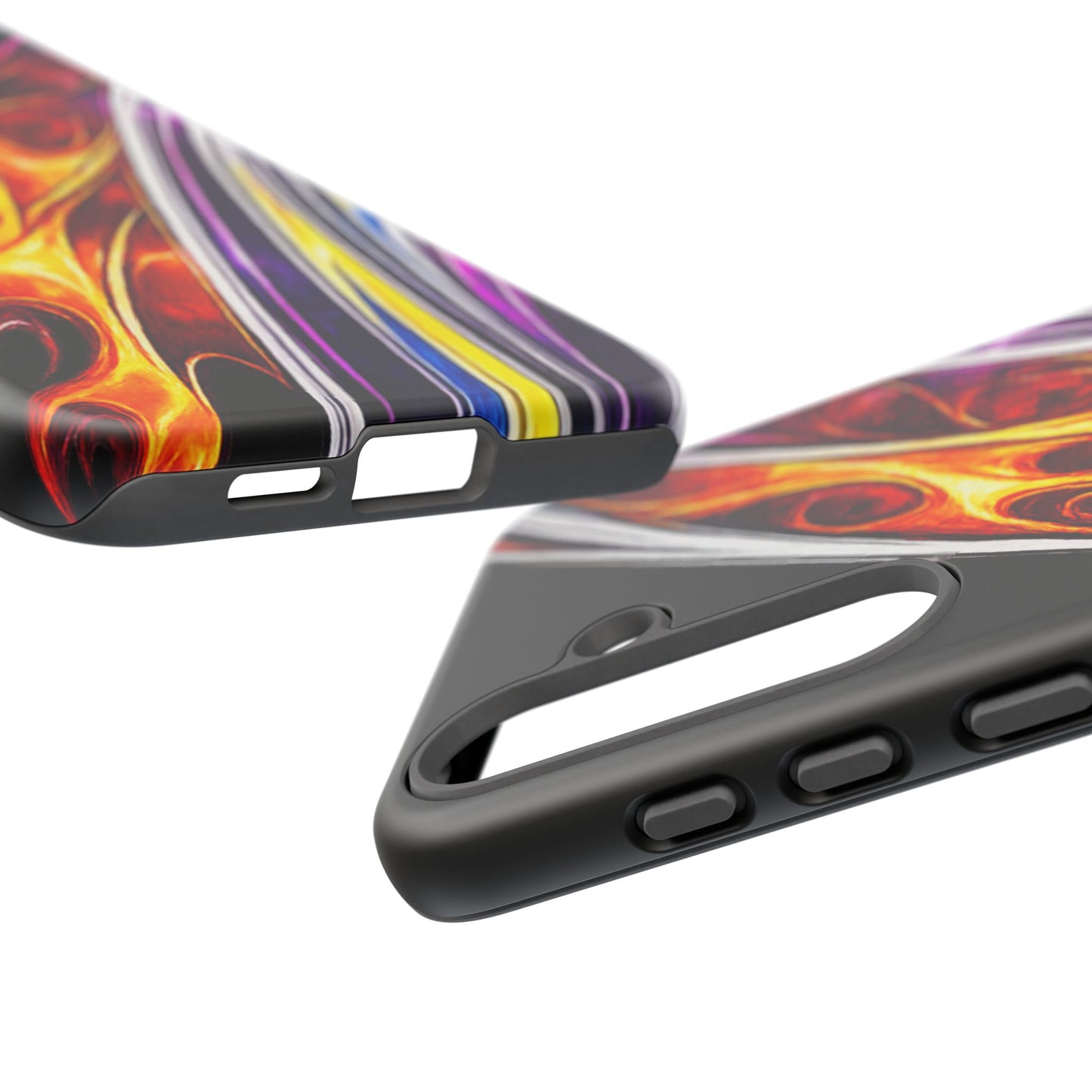 Flaming Abstract Stripes Tough Case | Colorful Phone Cover