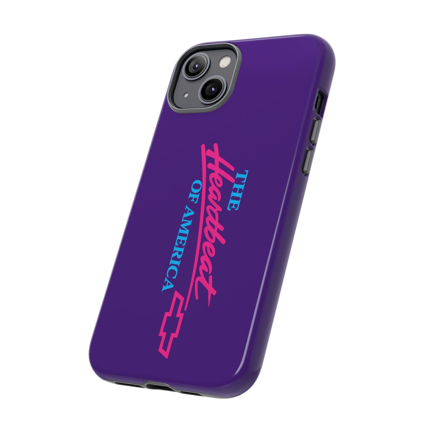 Purple  “The Heartbeat of America” Retro Chevy Logo, Slim Protective Cover