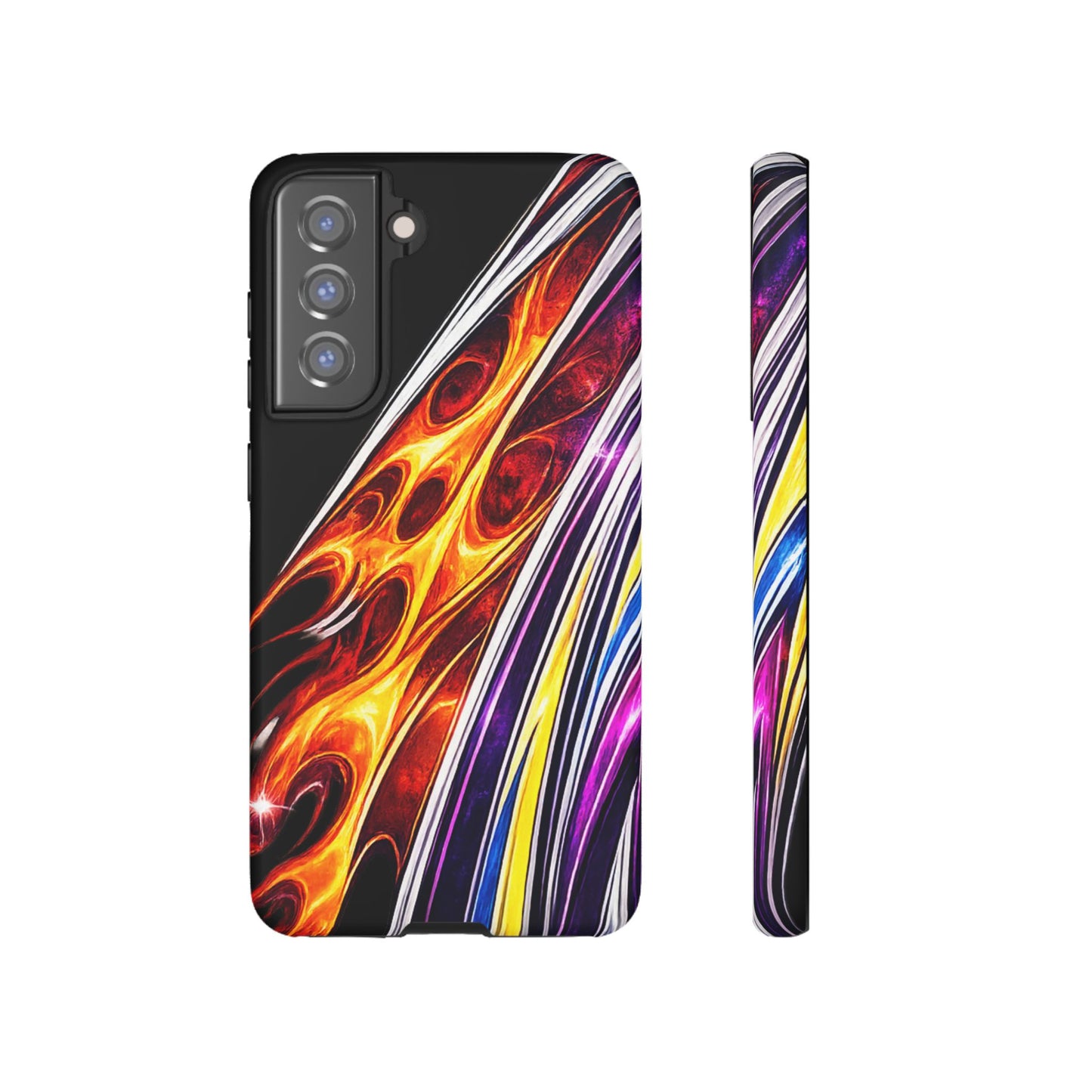Flaming Abstract Stripes Tough Case | Colorful Phone Cover