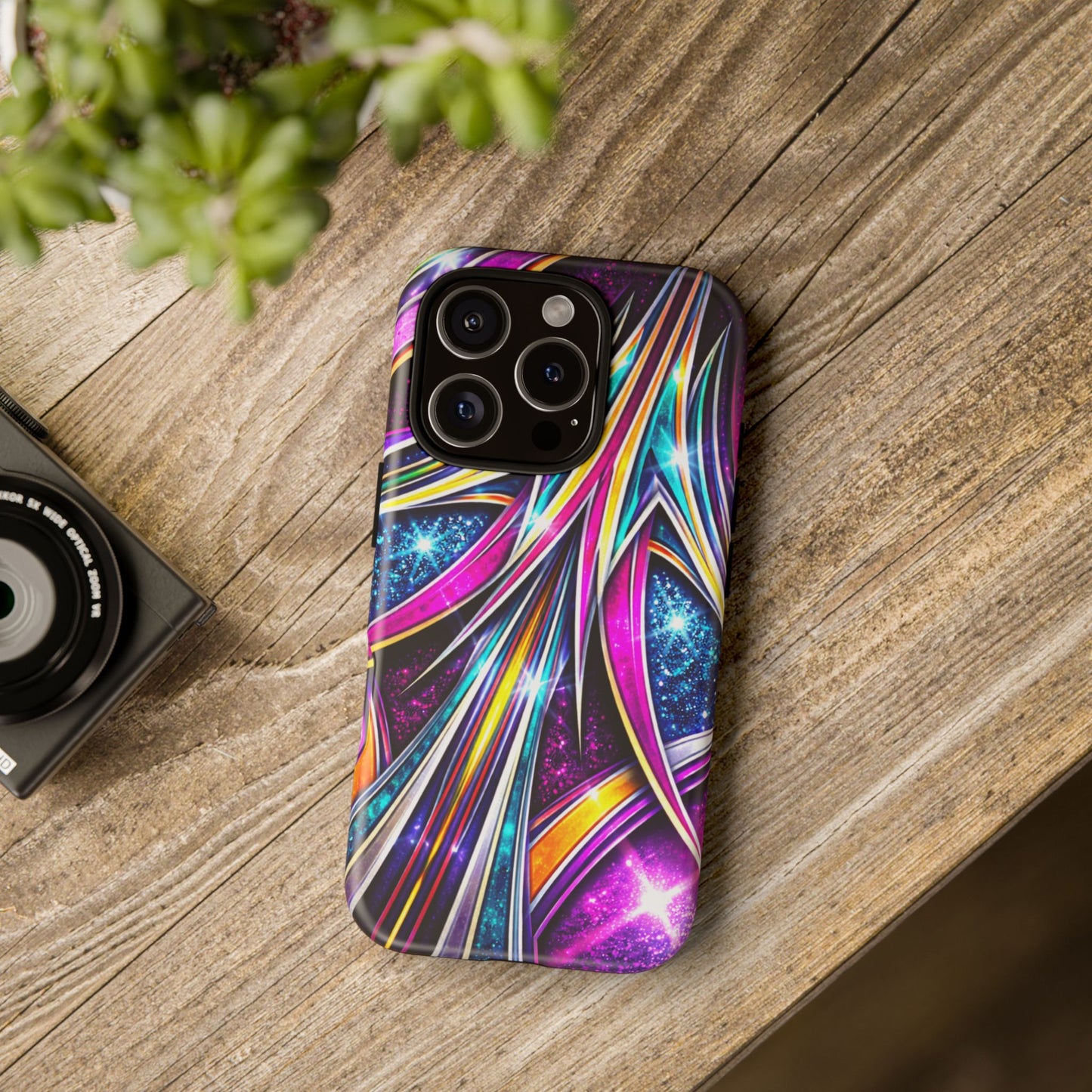 Custom Lowrider Pinstripe Swirl Tough Phone Case – Impact Resistant