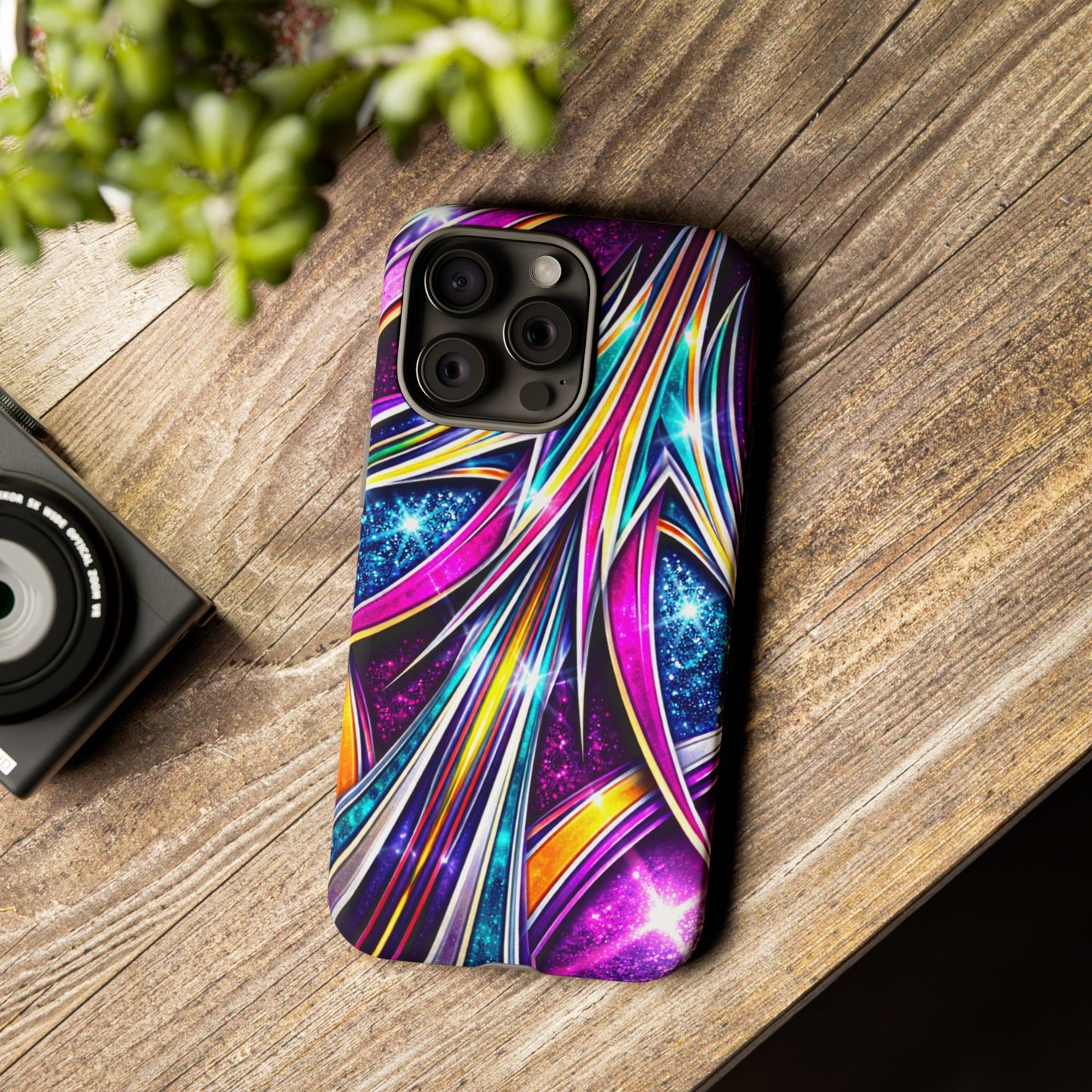 Custom Lowrider Pinstripe Swirl Tough Phone Case – Impact Resistant
