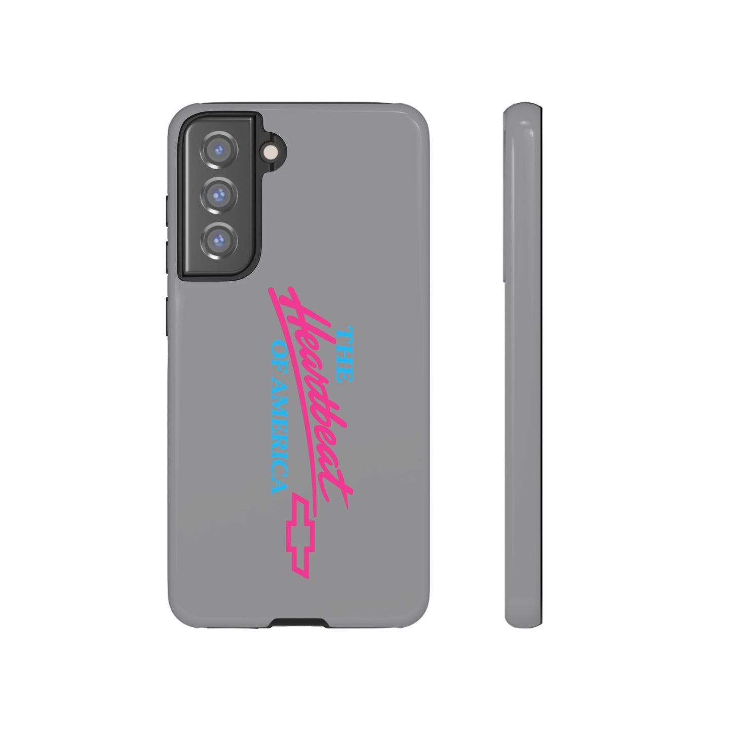 Silver “The Heartbeat of America” Retro Chevy Logo, Slim Protective Cover