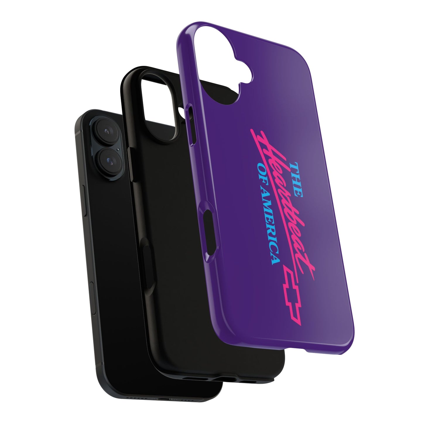 Purple  “The Heartbeat of America” Retro Chevy Logo, Slim Protective Cover
