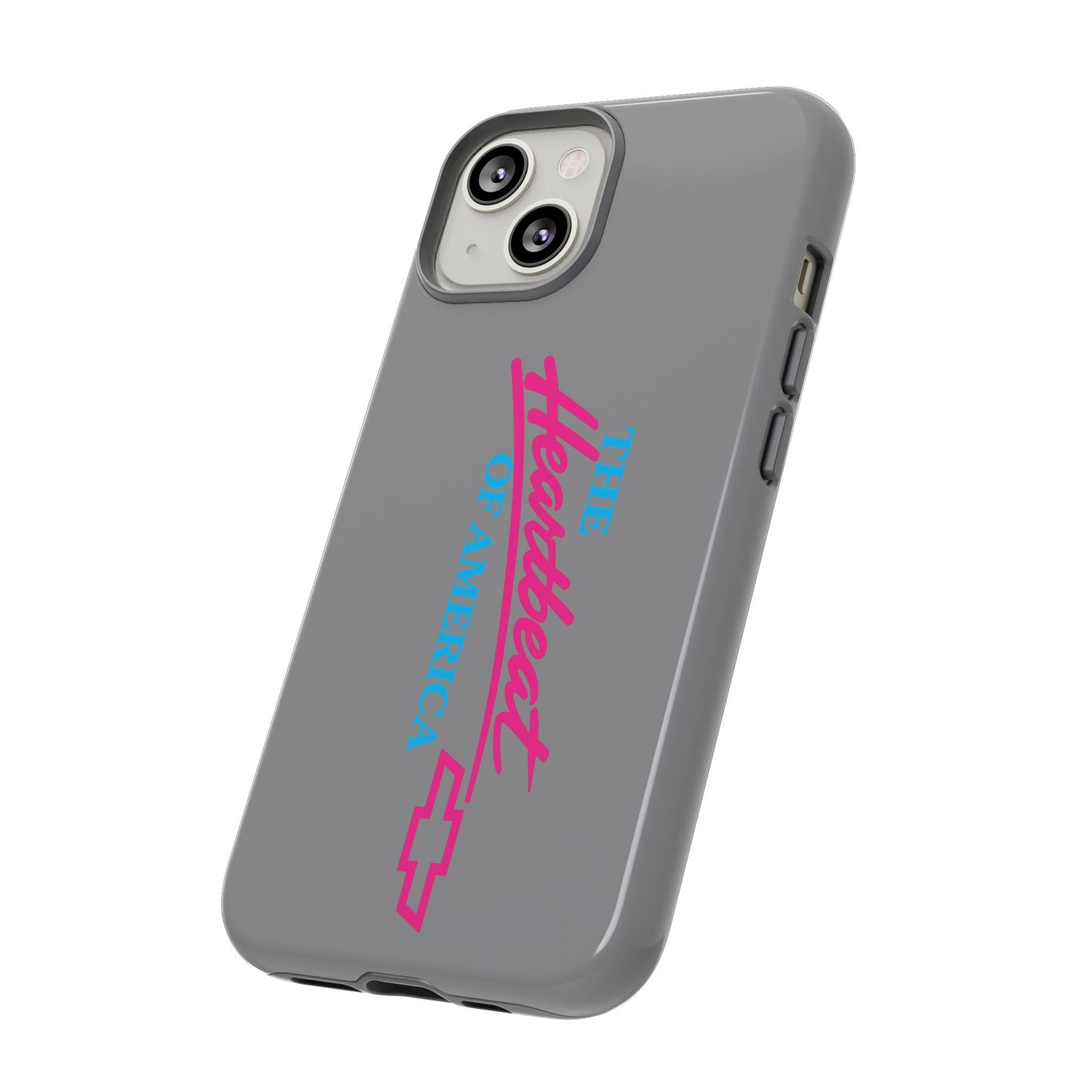 Silver “The Heartbeat of America” Retro Chevy Logo, Slim Protective Cover