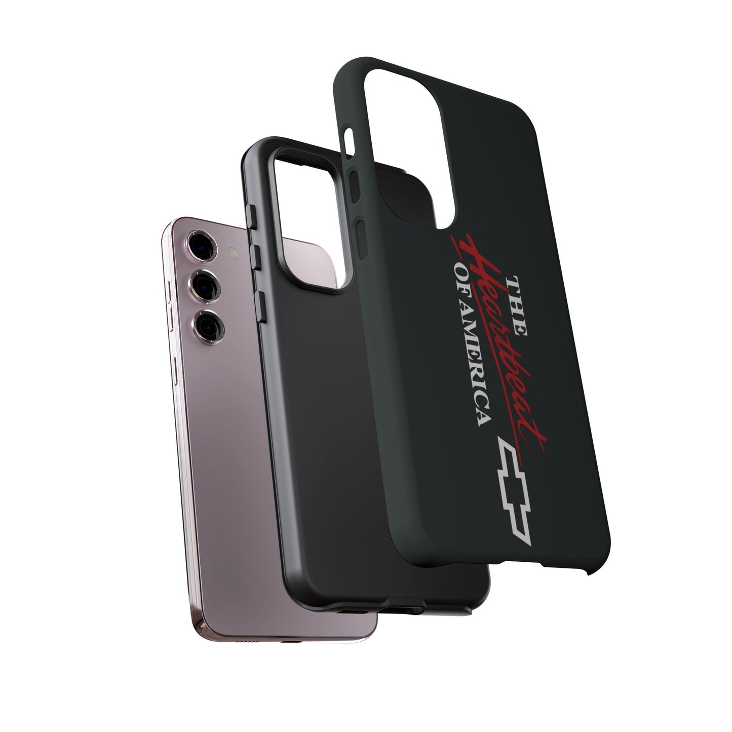 Chevy Phone Case, Tough Cases for Car Lovers, Vintage Style Cover, Heartbeat