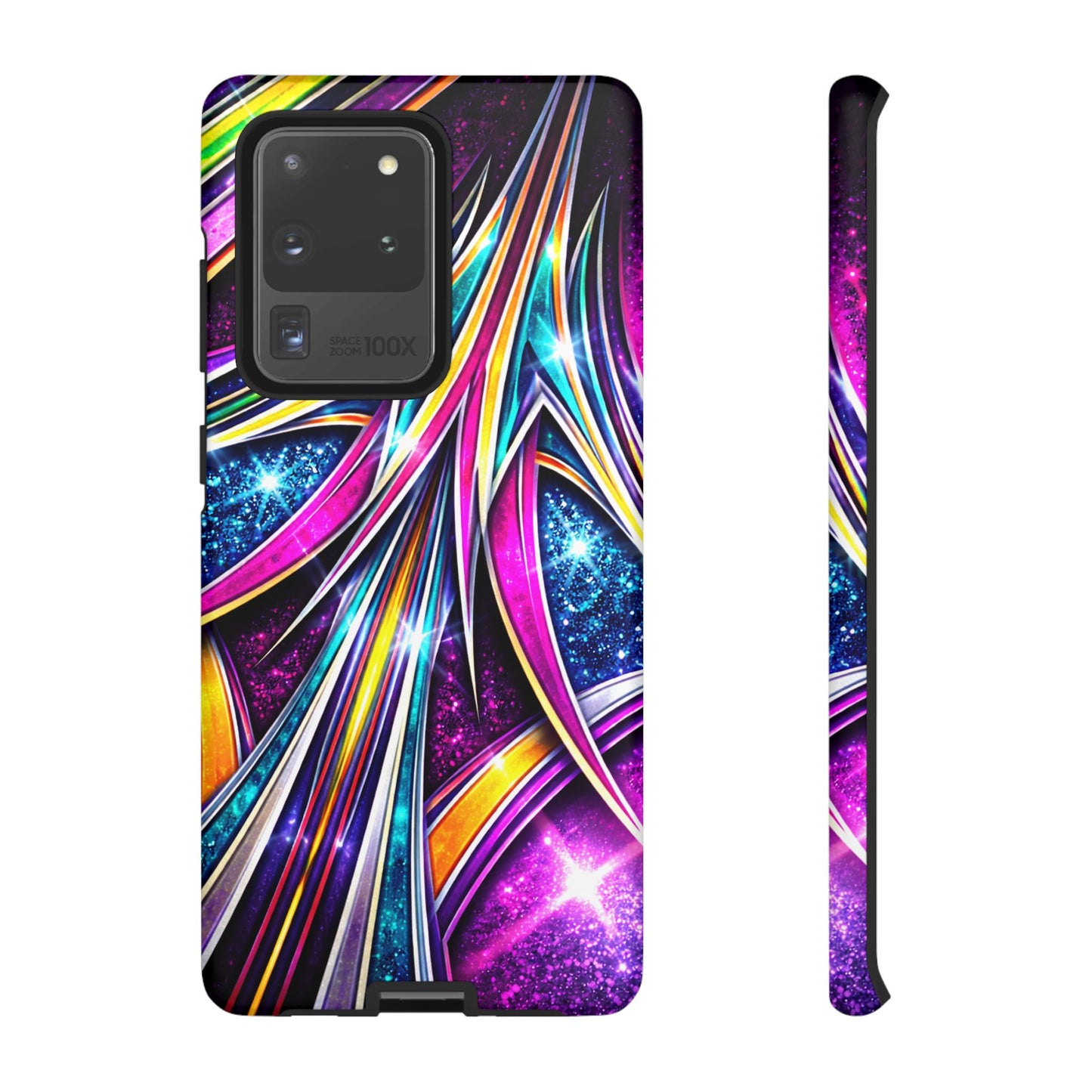 Custom Lowrider Pinstripe Swirl Tough Phone Case – Impact Resistant