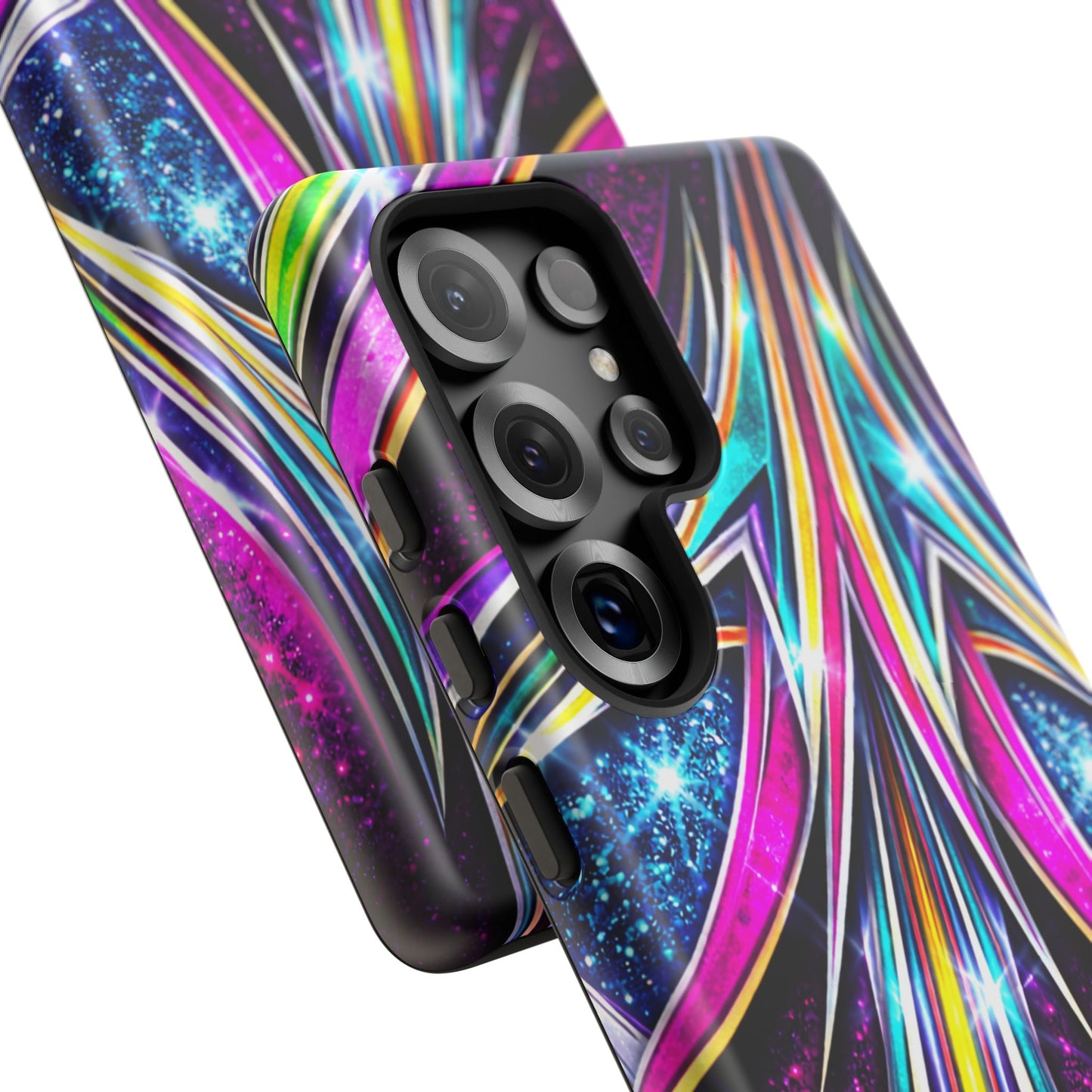 Custom Lowrider Pinstripe Swirl Tough Phone Case – Impact Resistant