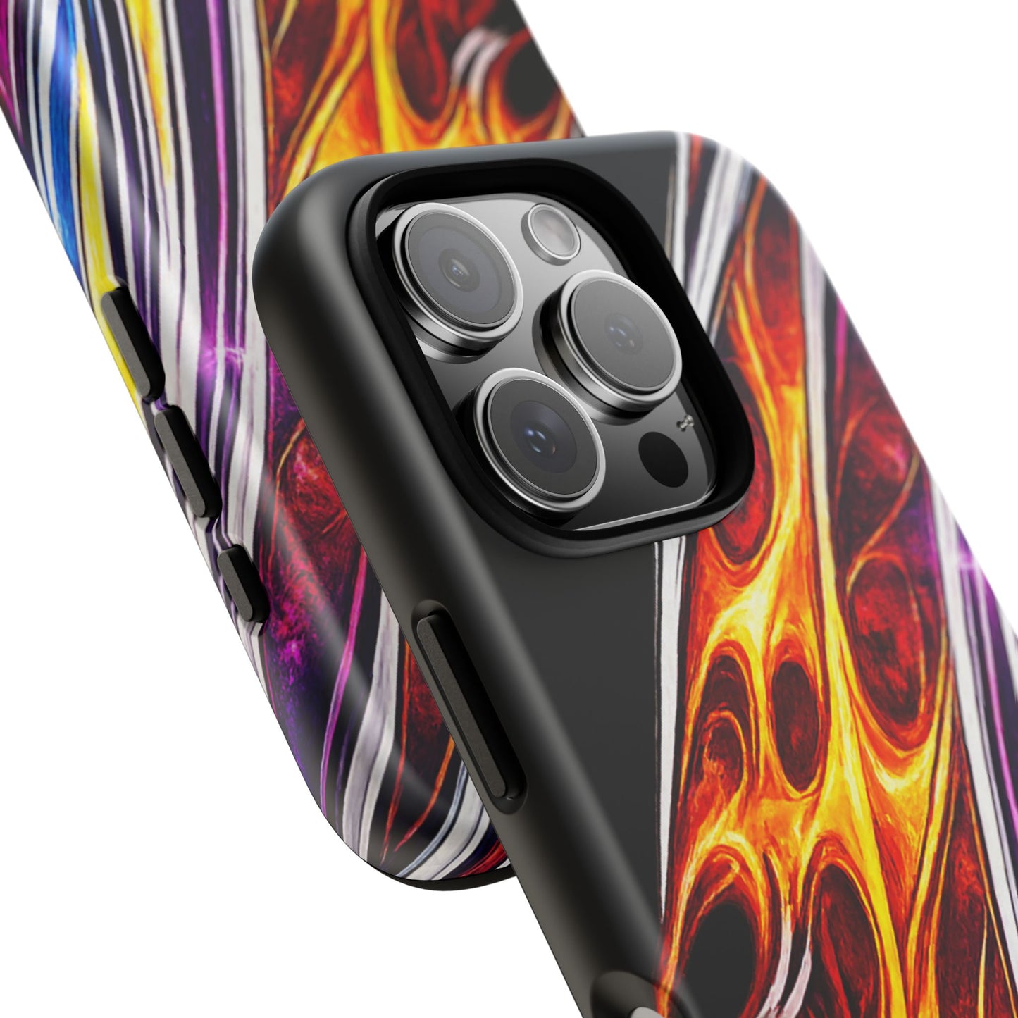 Flaming Abstract Stripes Tough Case | Colorful Phone Cover