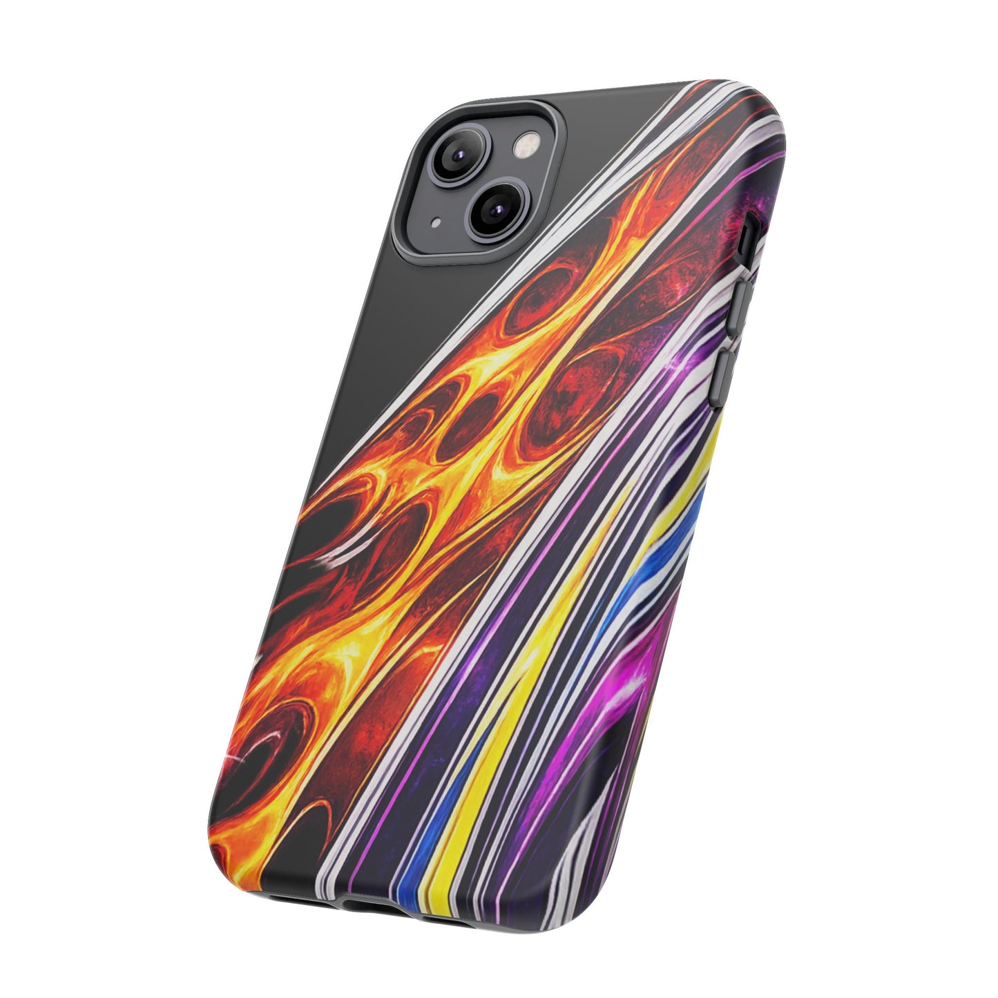 Flaming Abstract Stripes Tough Case | Colorful Phone Cover