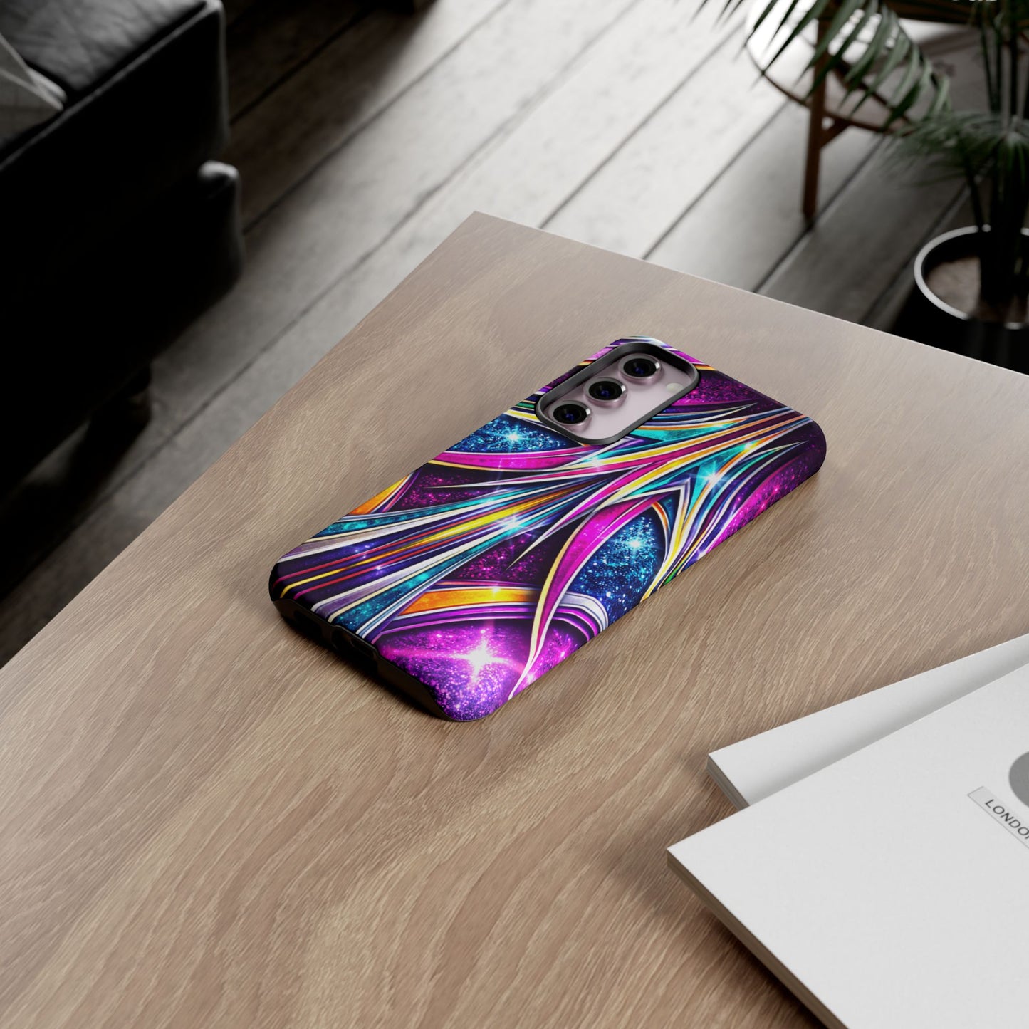 Custom Lowrider Pinstripe Swirl Tough Phone Case – Impact Resistant