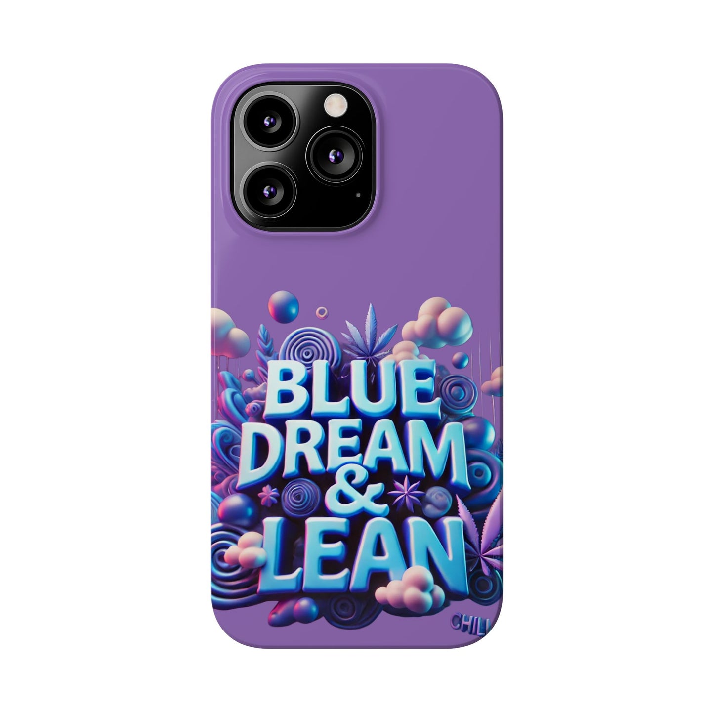 Vibrant Slim Phone Cases - 'Blue Dream & Lean' Design for Trendsetters
