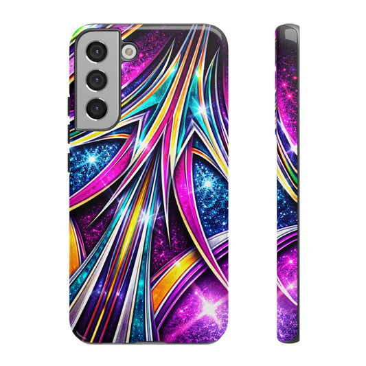 Custom Lowrider Pinstripe Swirl Tough Phone Case – Impact Resistant