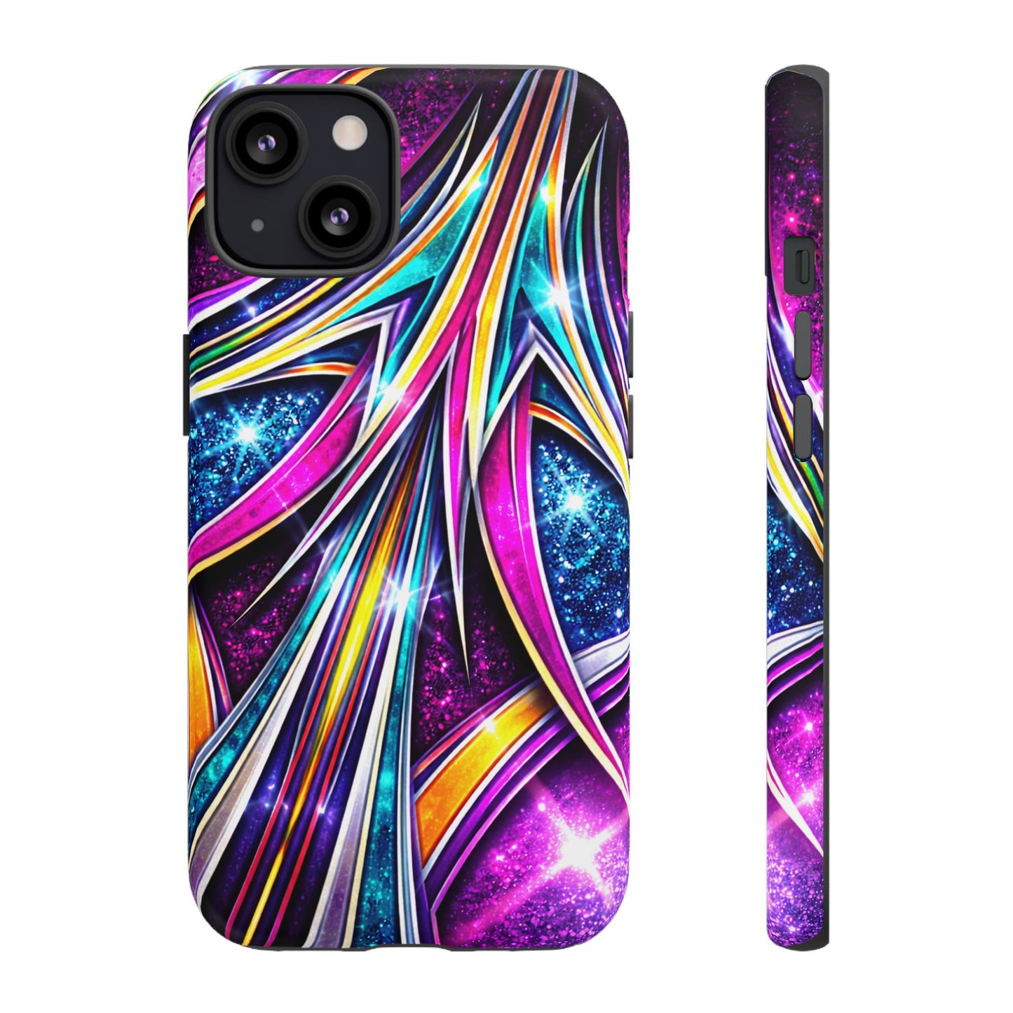 Custom Lowrider Pinstripe Swirl Tough Phone Case – Impact Resistant