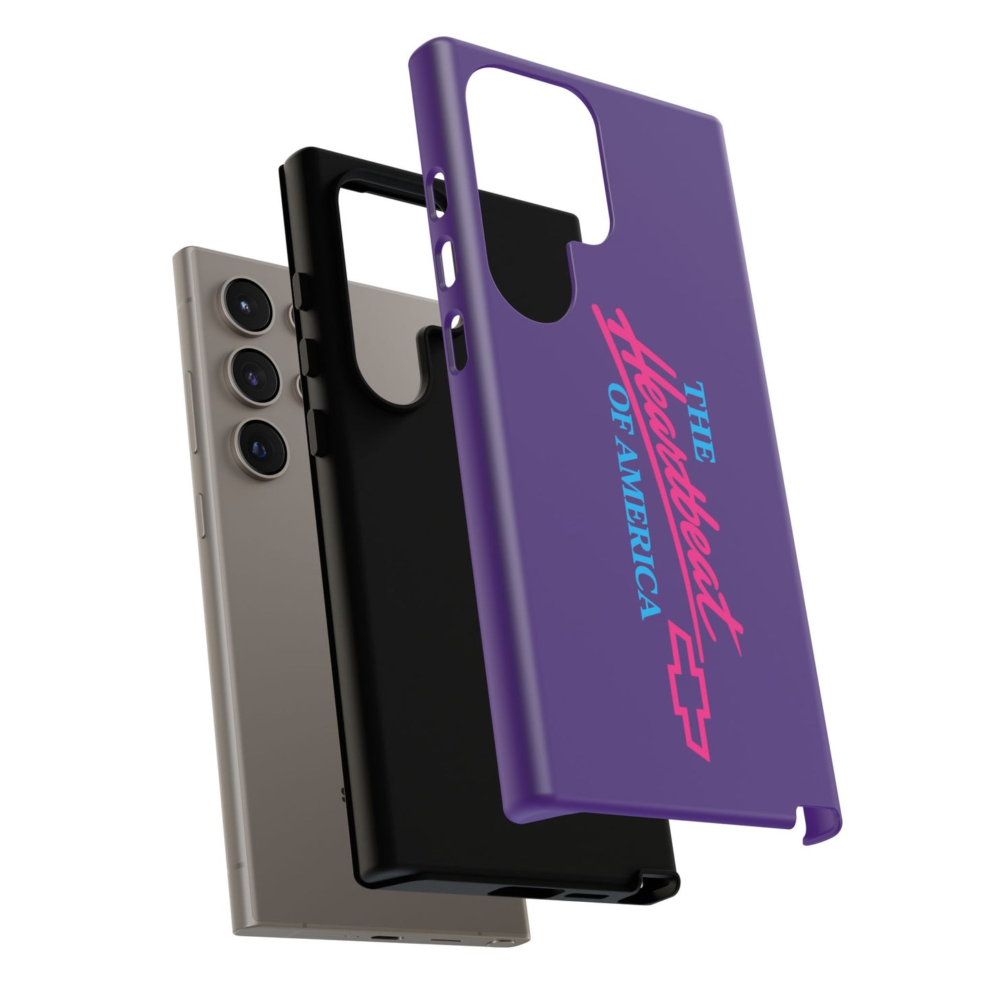 Purple  “The Heartbeat of America” Retro Chevy Logo, Slim Protective Cover