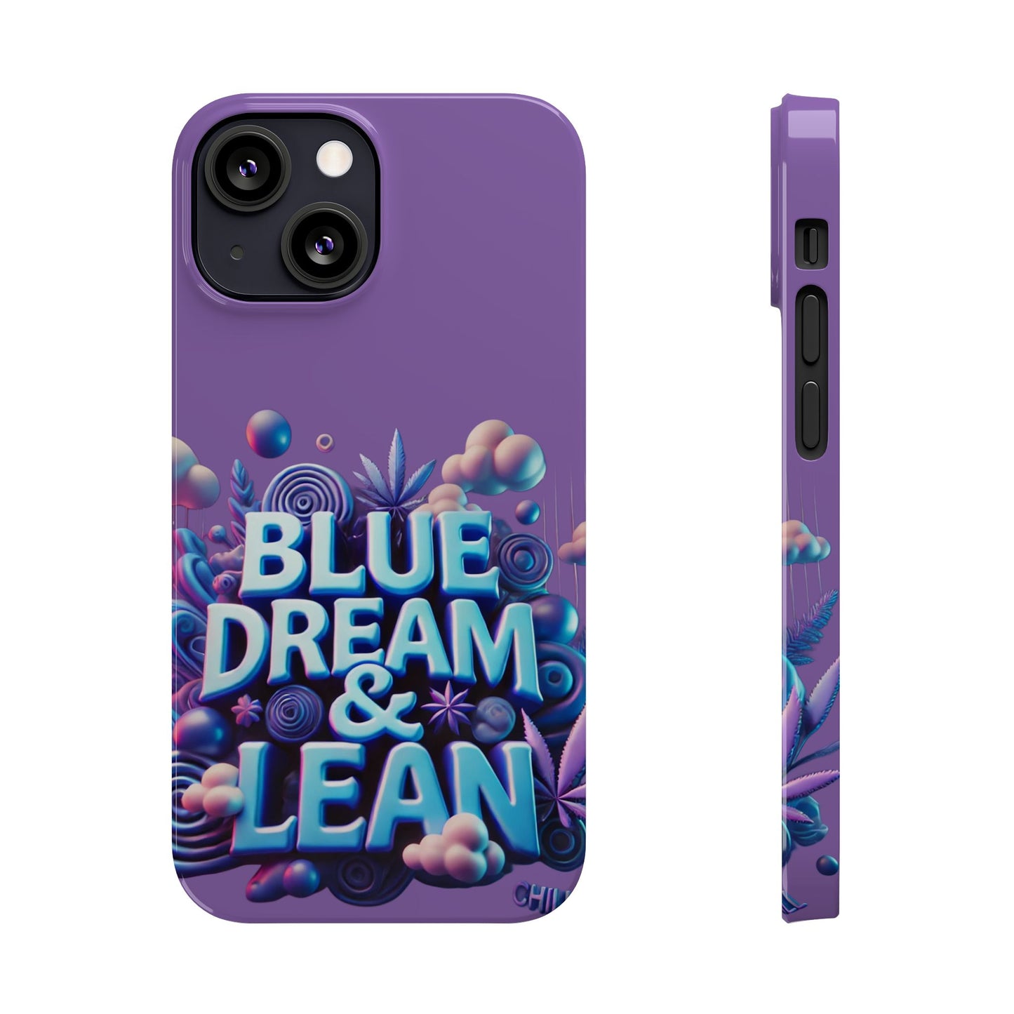 Vibrant Slim Phone Cases - 'Blue Dream & Lean' Design for Trendsetters