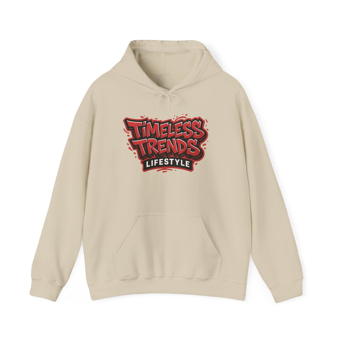 Timeless Trends Lifestyle Hoodie — Retro Streetwear Logo Pullover