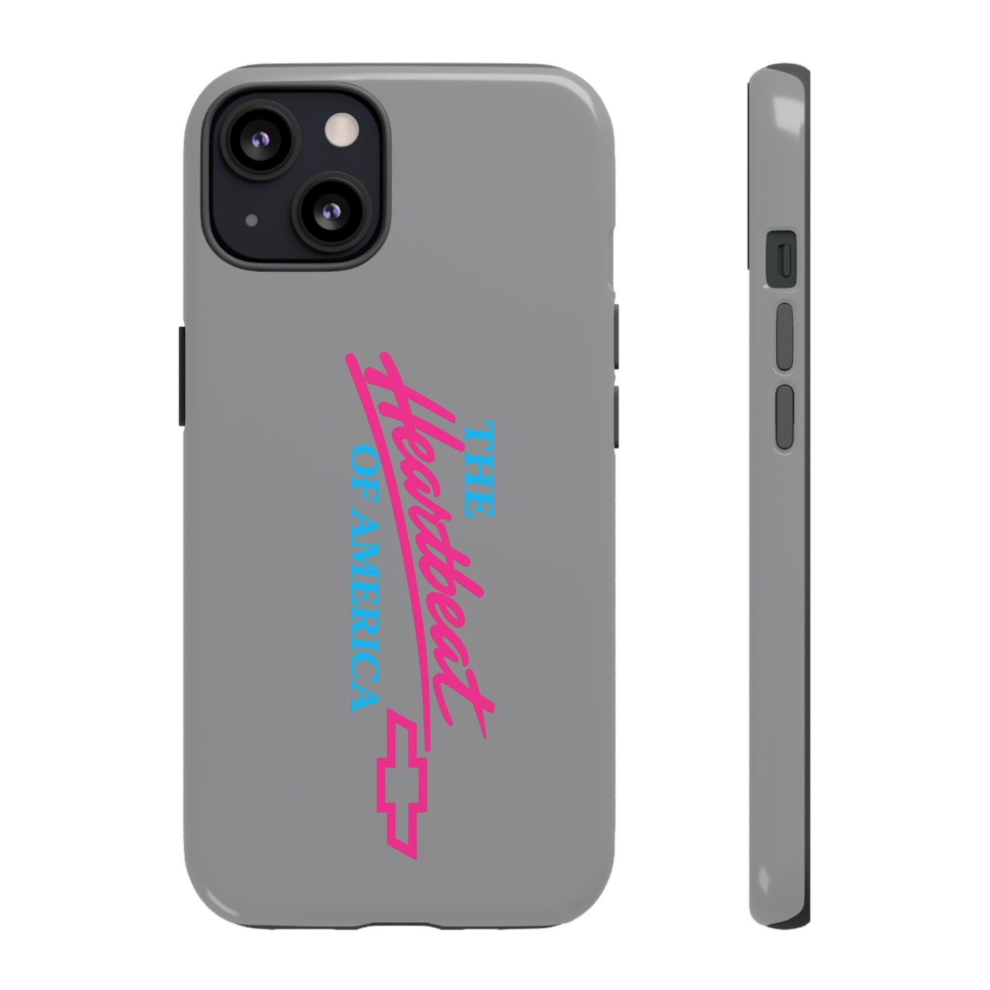 Silver “The Heartbeat of America” Retro Chevy Logo, Slim Protective Cover