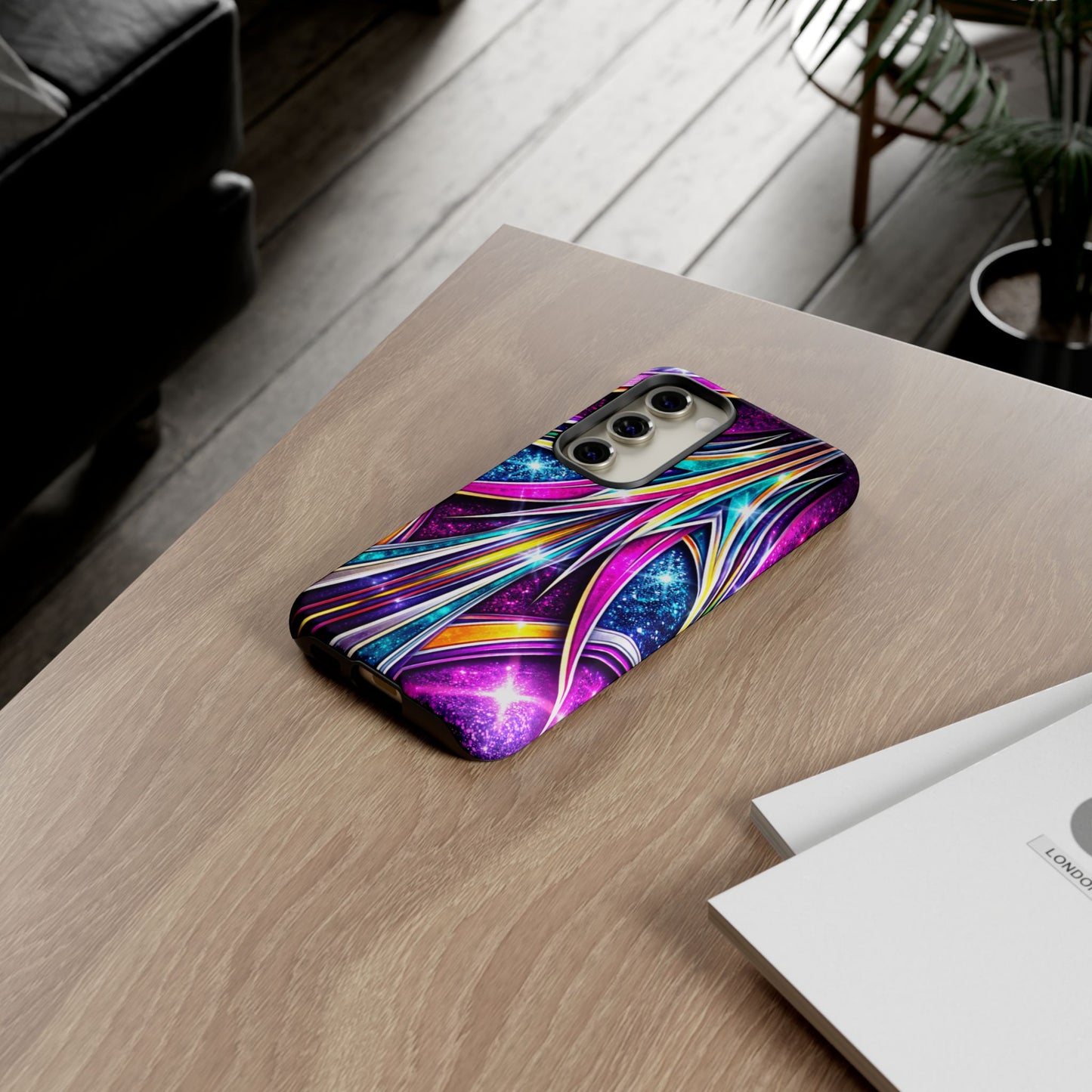 Custom Lowrider Pinstripe Swirl Tough Phone Case – Impact Resistant