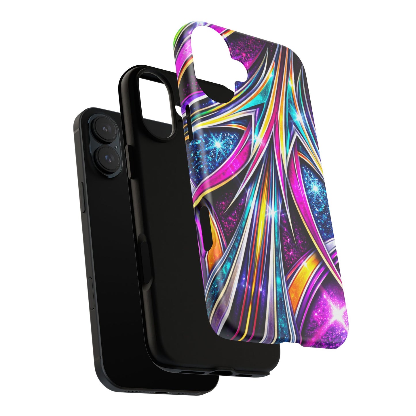Custom Lowrider Pinstripe Swirl Tough Phone Case – Impact Resistant