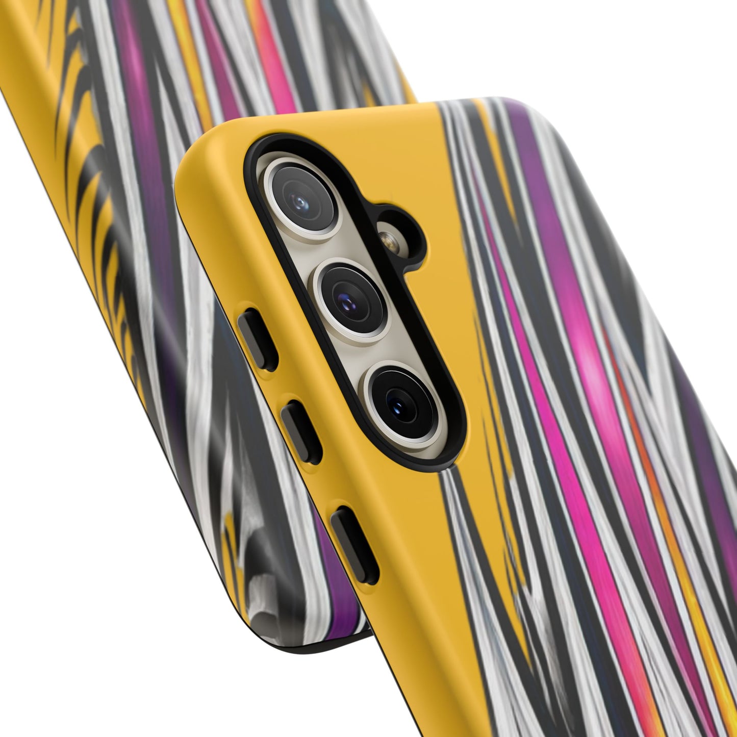 Yellow Abstract Stripes Phone Case | Tough Protective Phone Case