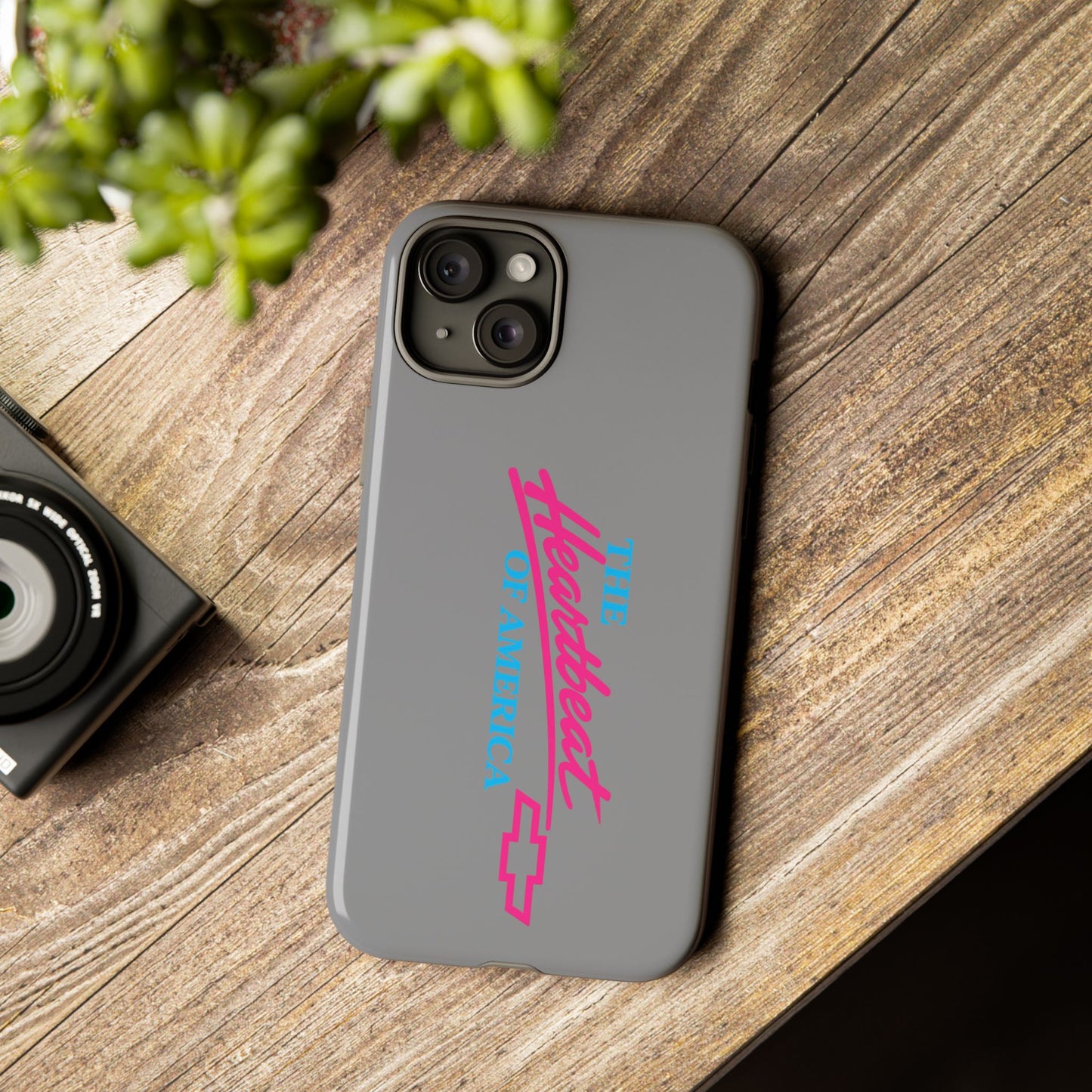 Silver “The Heartbeat of America” Retro Chevy Logo, Slim Protective Cover