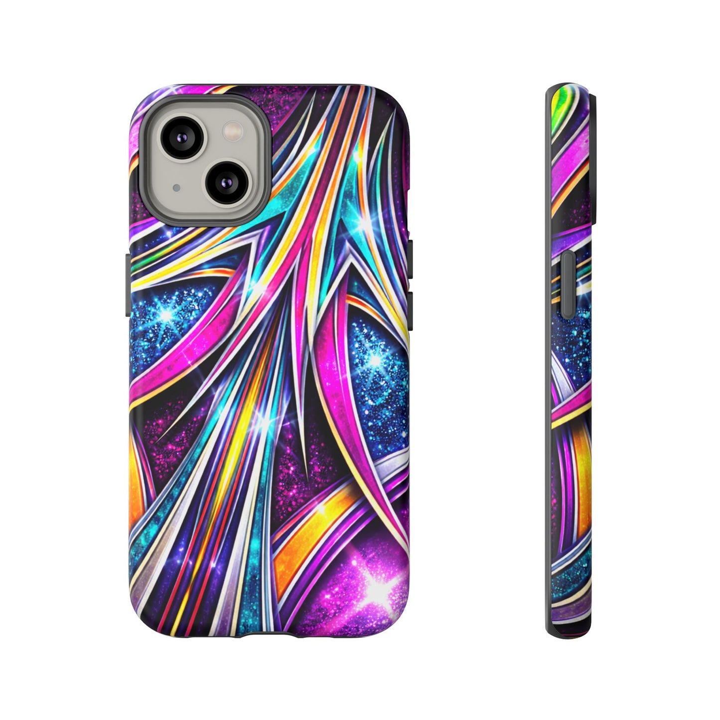 Custom Lowrider Pinstripe Swirl Tough Phone Case – Impact Resistant