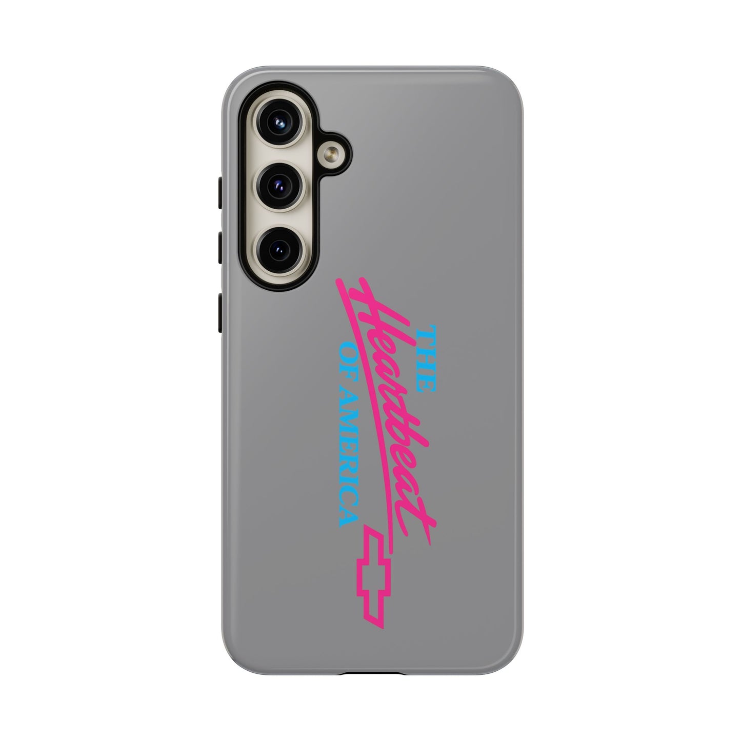 Silver “The Heartbeat of America” Retro Chevy Logo, Slim Protective Cover