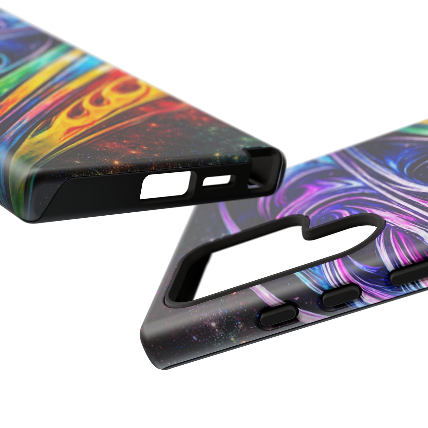 Abstract Cosmic Swirls phone case | Galaxy Rainbow Protective Case