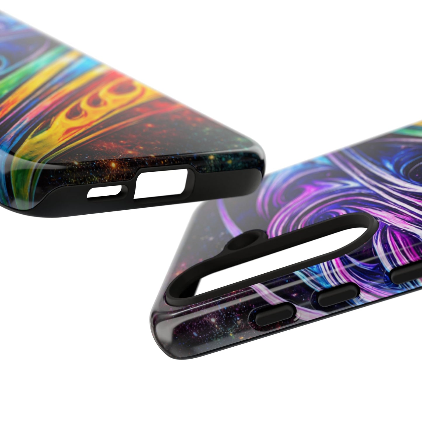 Abstract Cosmic Swirls phone case | Galaxy Rainbow Protective Case