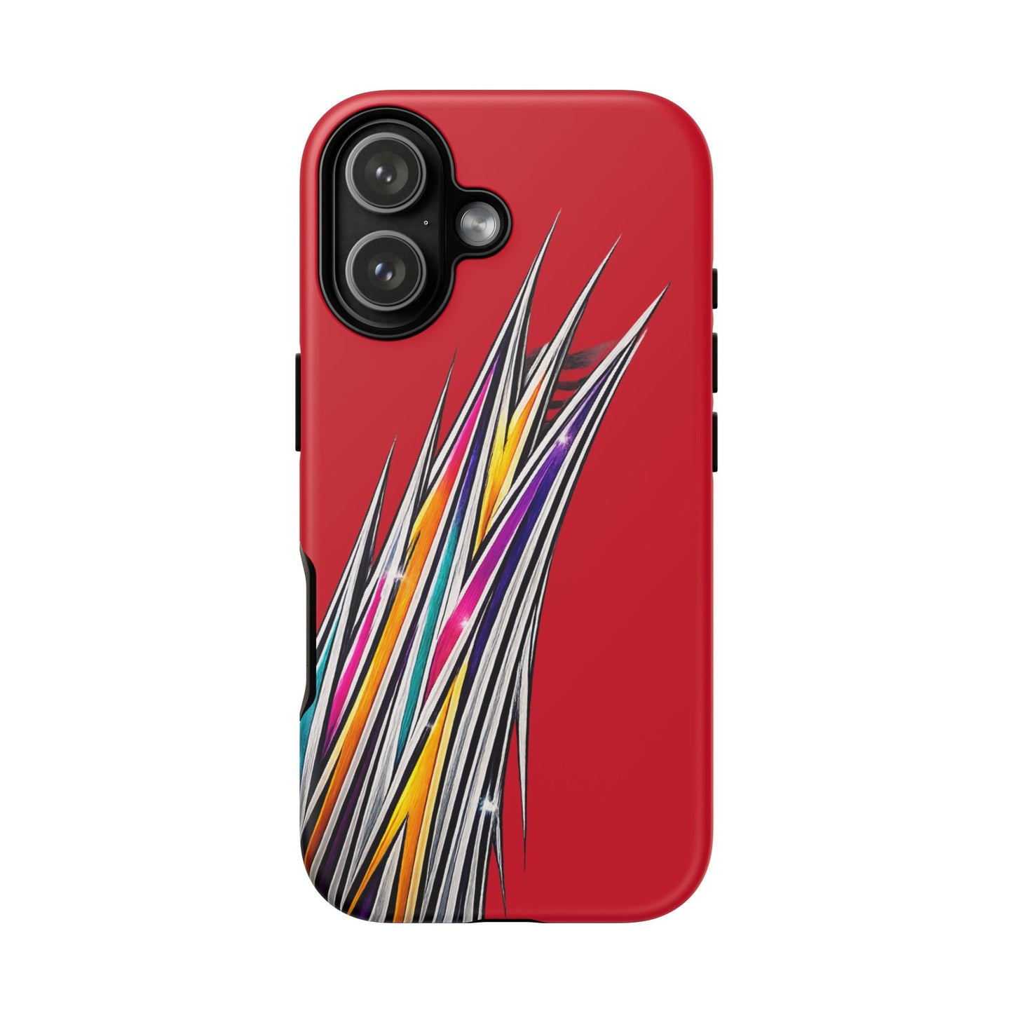 Colorburst Pinstripe Phone Case | Red Abstract Racing Stripe