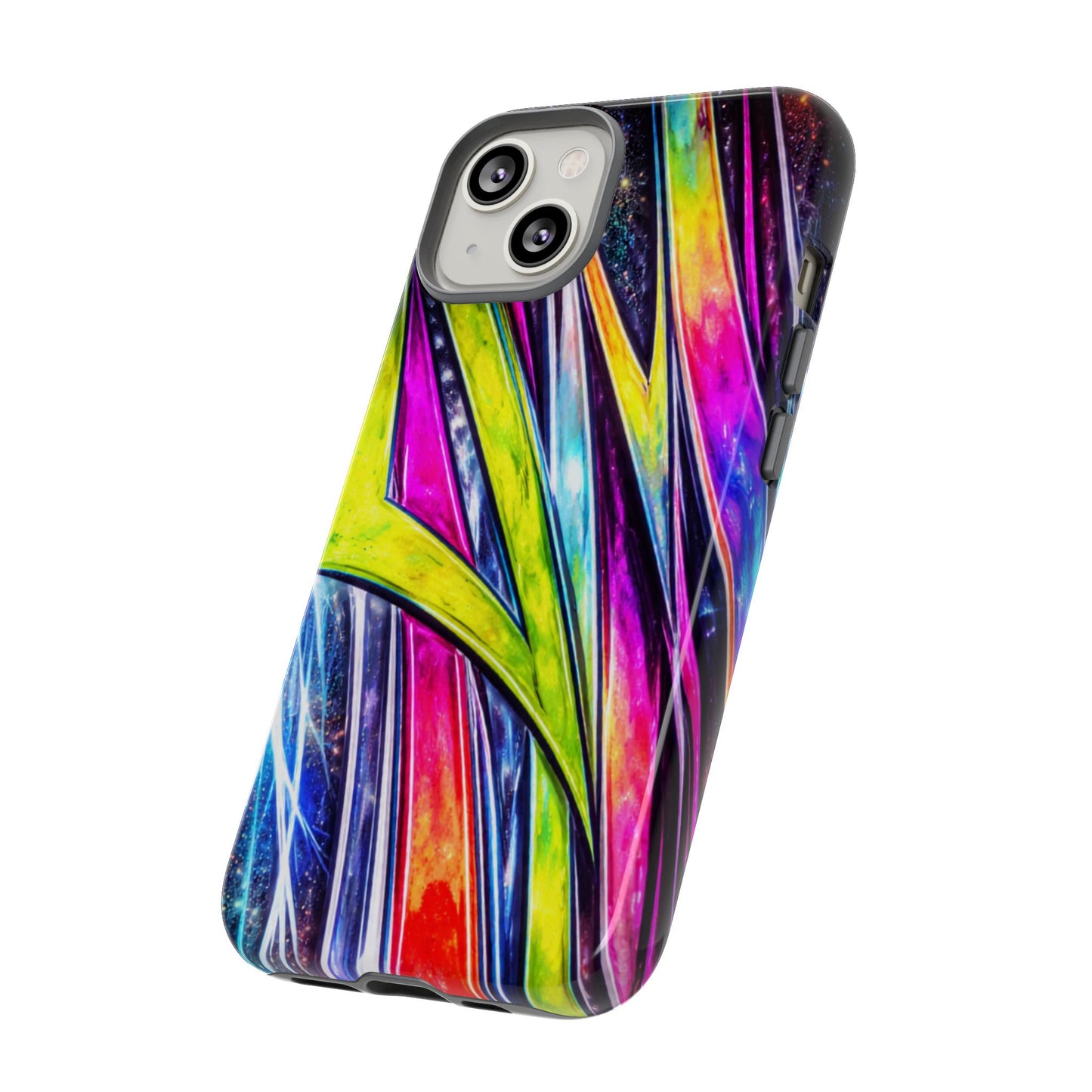 Neon Graffiti Phone Case | Tough Case, Vivid Abstract Street Art
