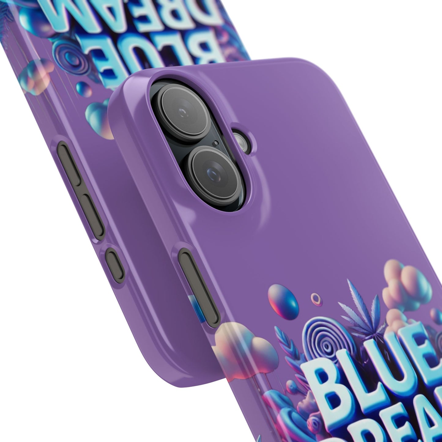 Vibrant Slim Phone Cases - 'Blue Dream & Lean' Design for Trendsetters