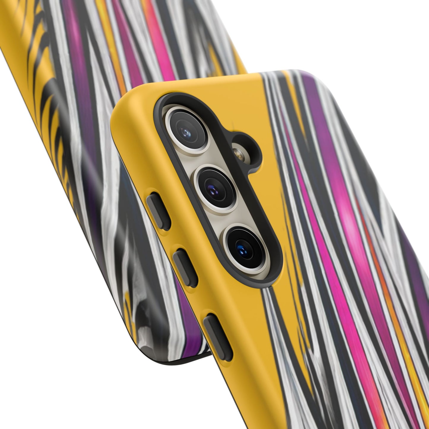 Yellow Abstract Stripes Phone Case | Tough Protective Phone Case