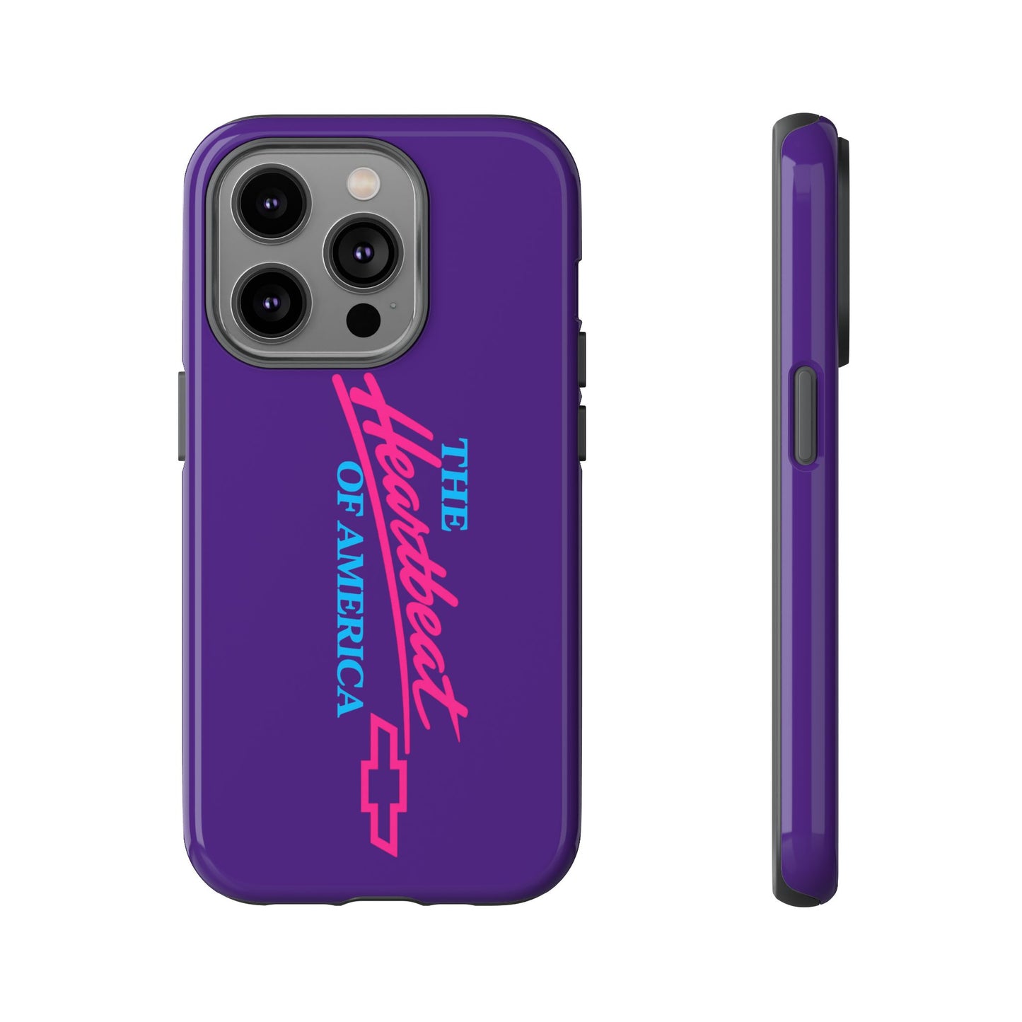 Purple  “The Heartbeat of America” Retro Chevy Logo, Slim Protective Cover