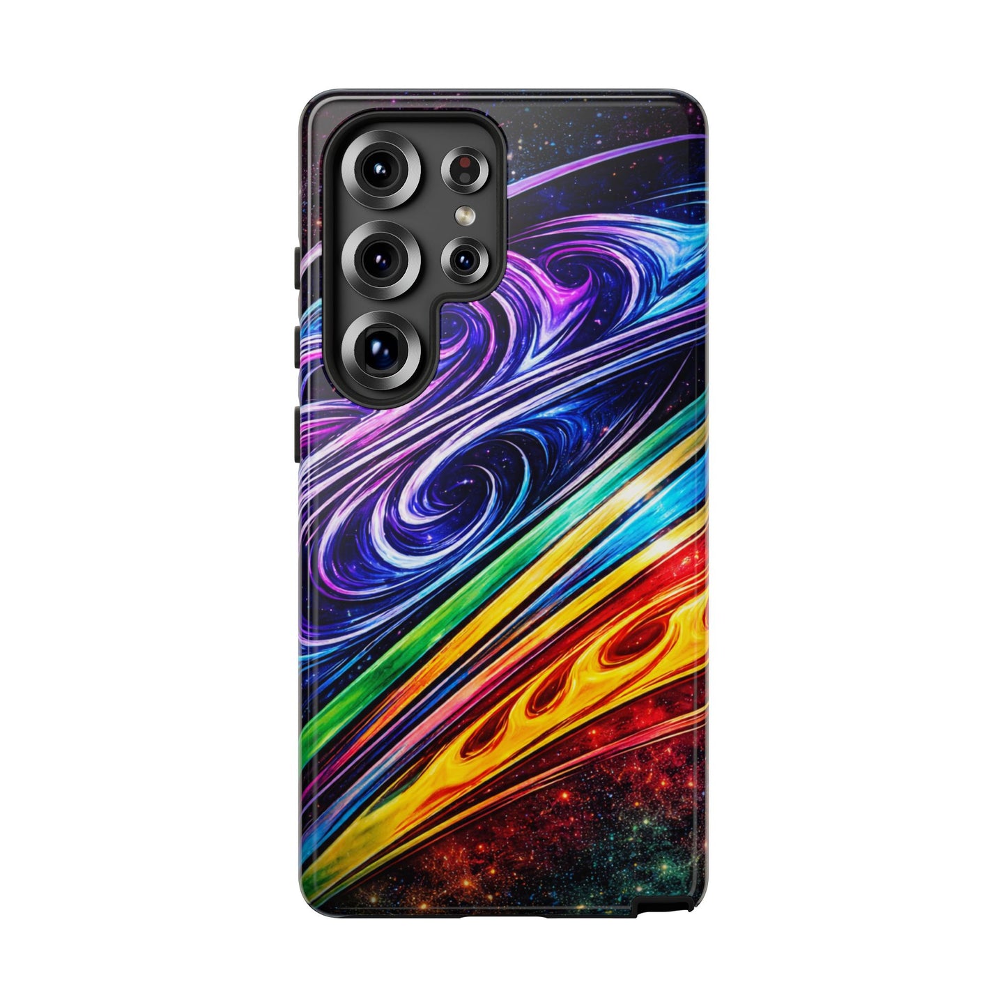 Abstract Cosmic Swirls phone case | Galaxy Rainbow Protective Case