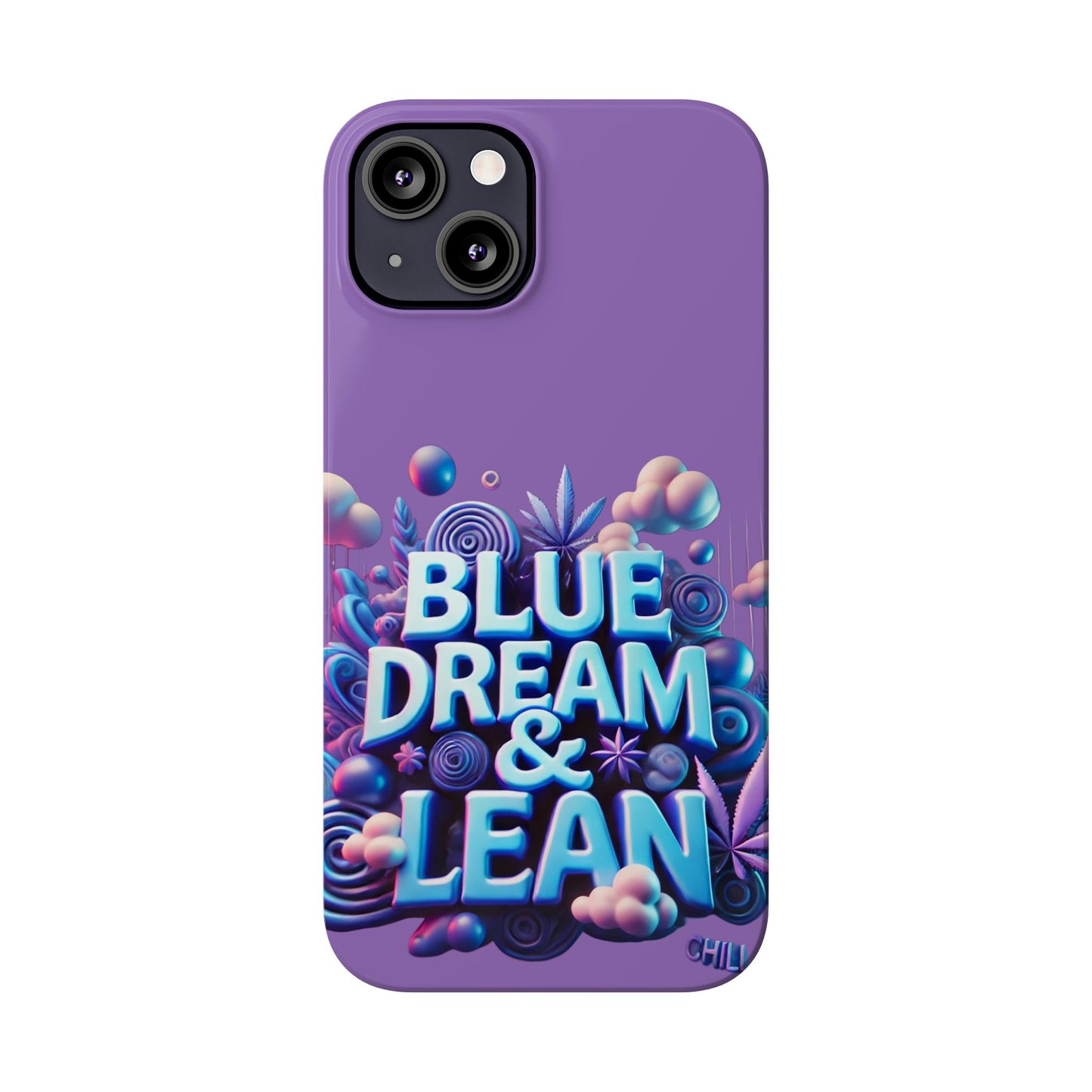 Vibrant Slim Phone Cases - 'Blue Dream & Lean' Design for Trendsetters