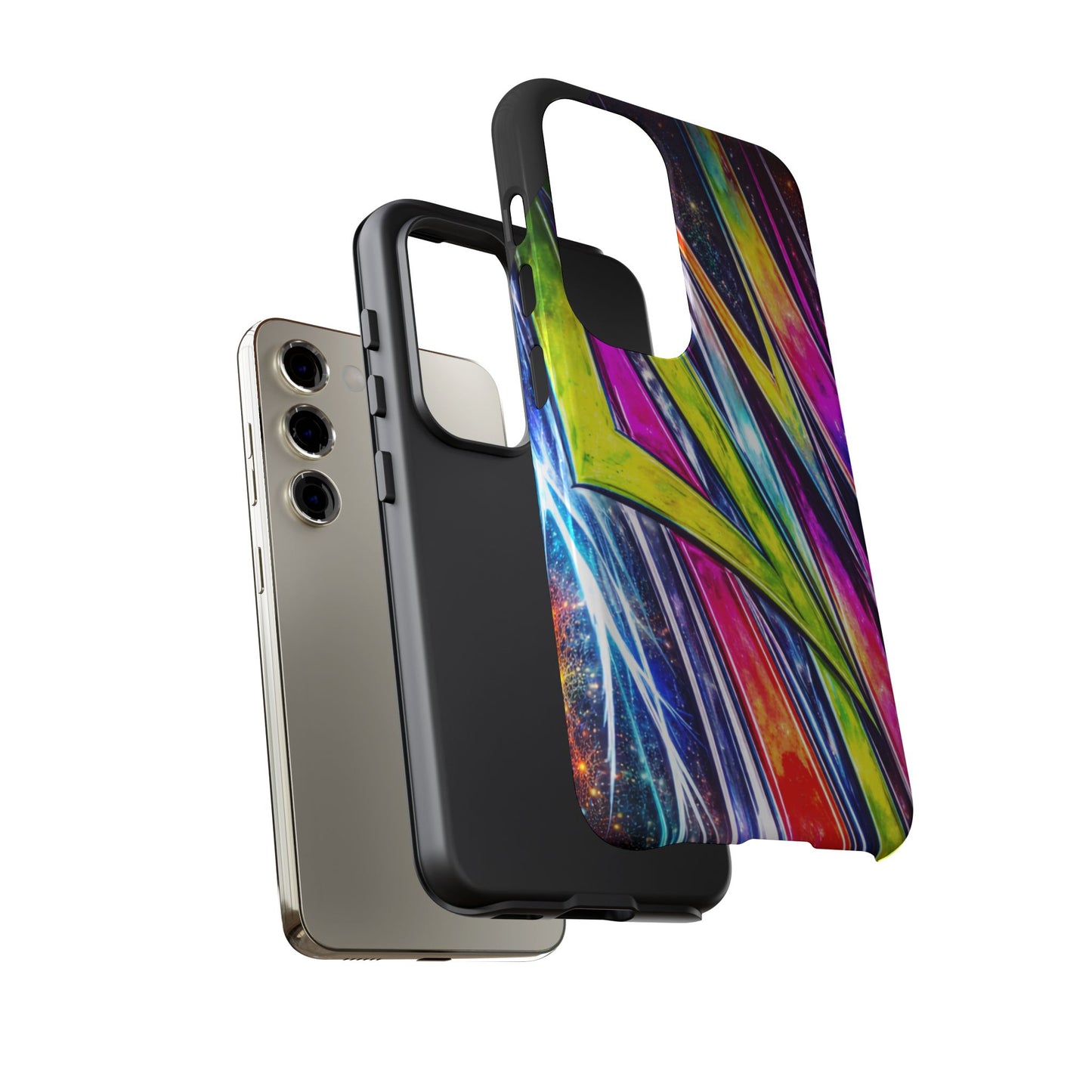 Neon Graffiti Phone Case | Tough Case, Vivid Abstract Street Art