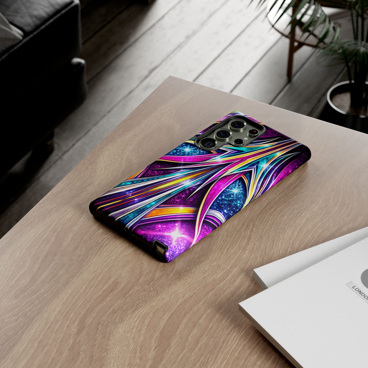 Custom Lowrider Pinstripe Swirl Tough Phone Case – Impact Resistant