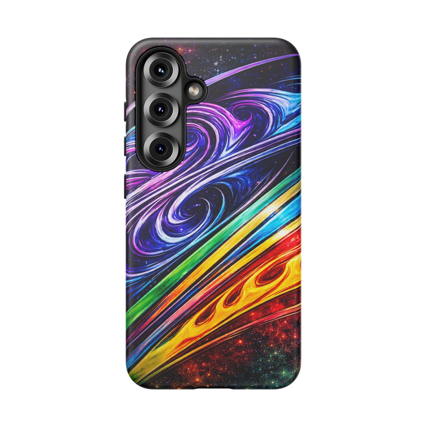 Abstract Cosmic Swirls phone case | Galaxy Rainbow Protective Case
