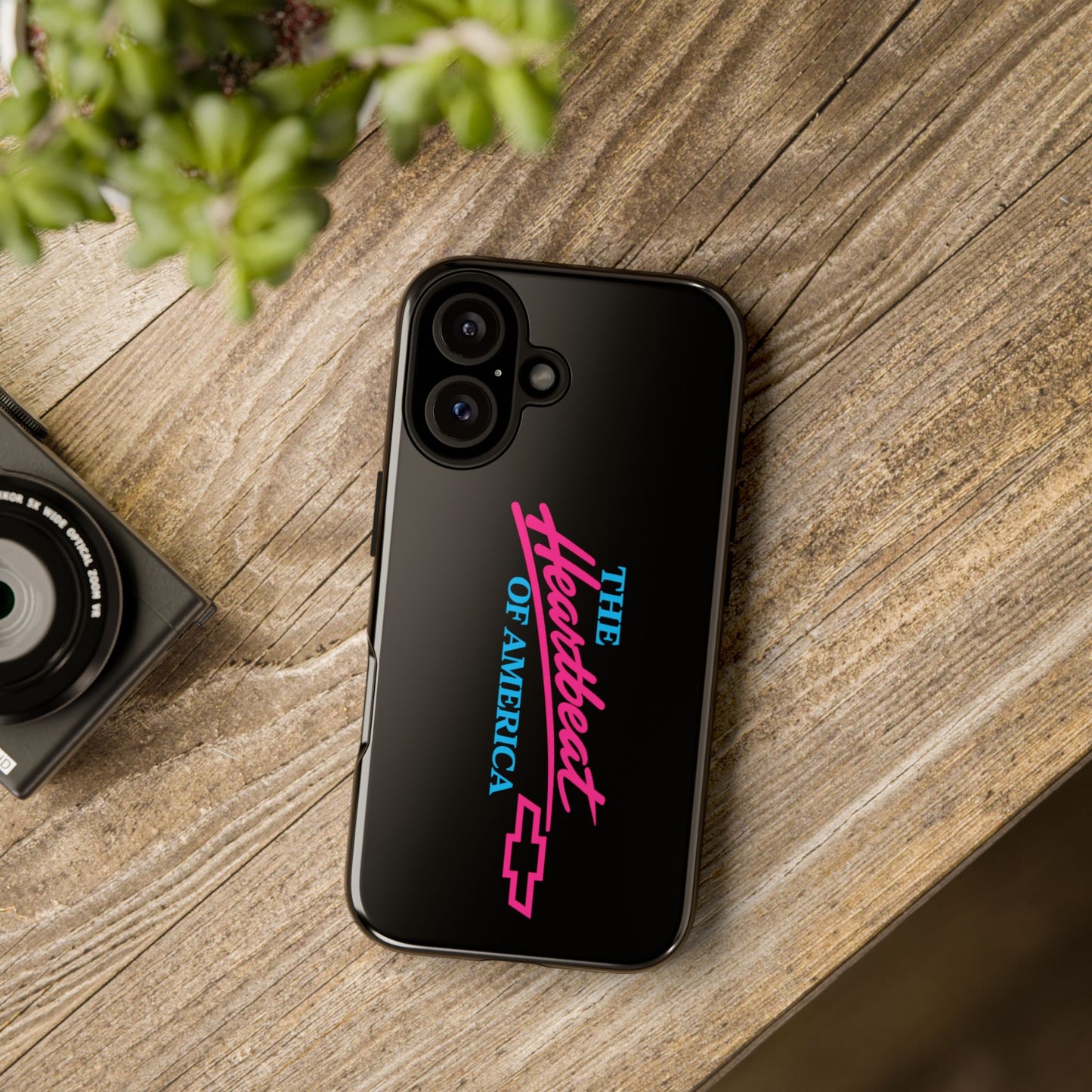 Phone Case — “The Heartbeat of America” Retro Chevy Logo, Slim Protective Cover