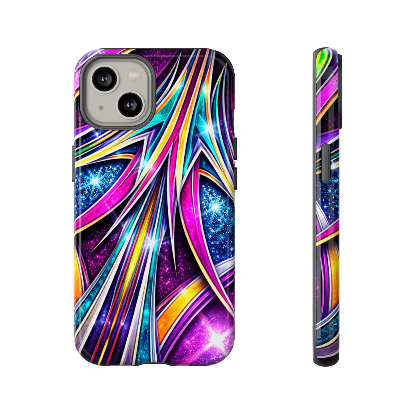 Custom Lowrider Pinstripe Swirl Tough Phone Case – Impact Resistant