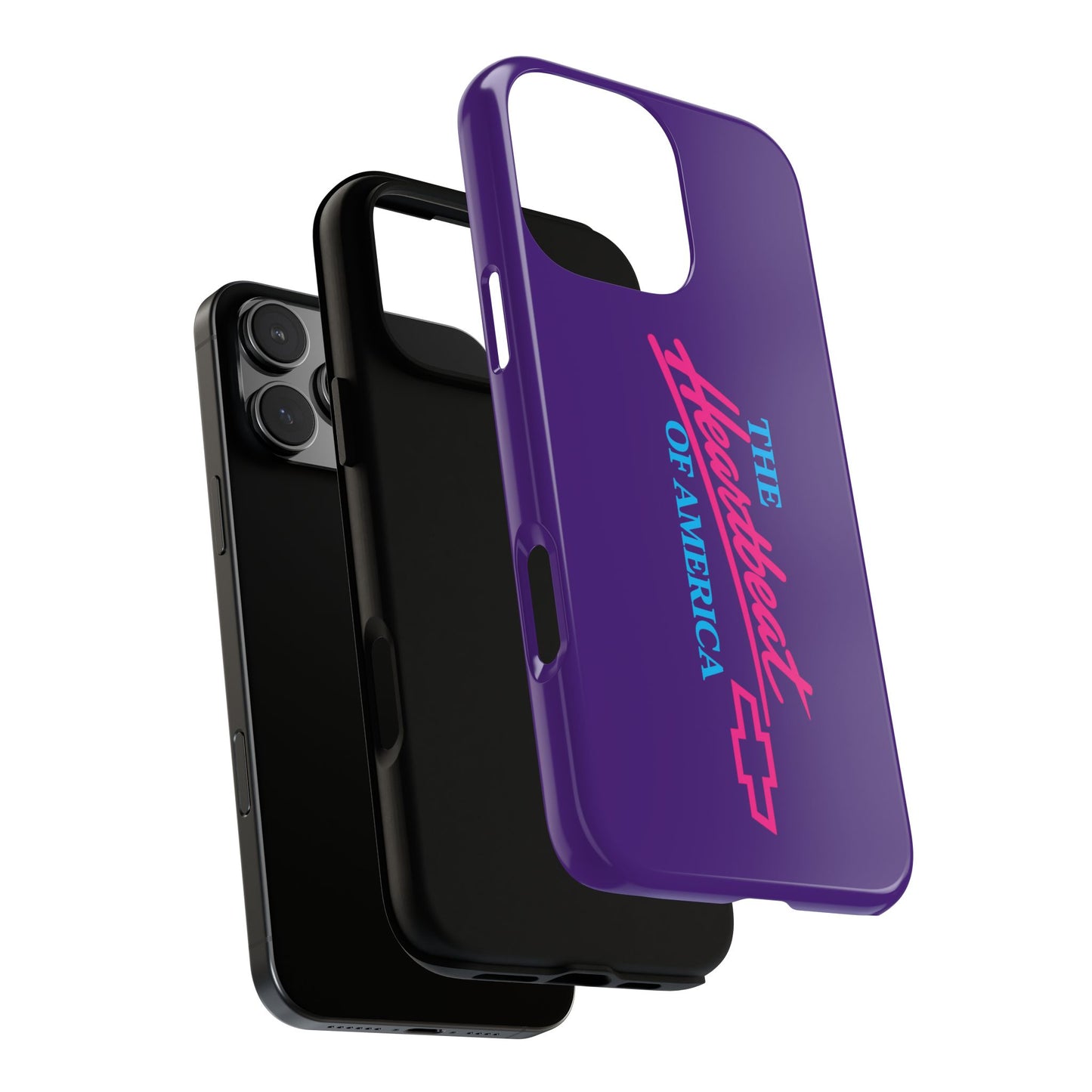 Purple  “The Heartbeat of America” Retro Chevy Logo, Slim Protective Cover