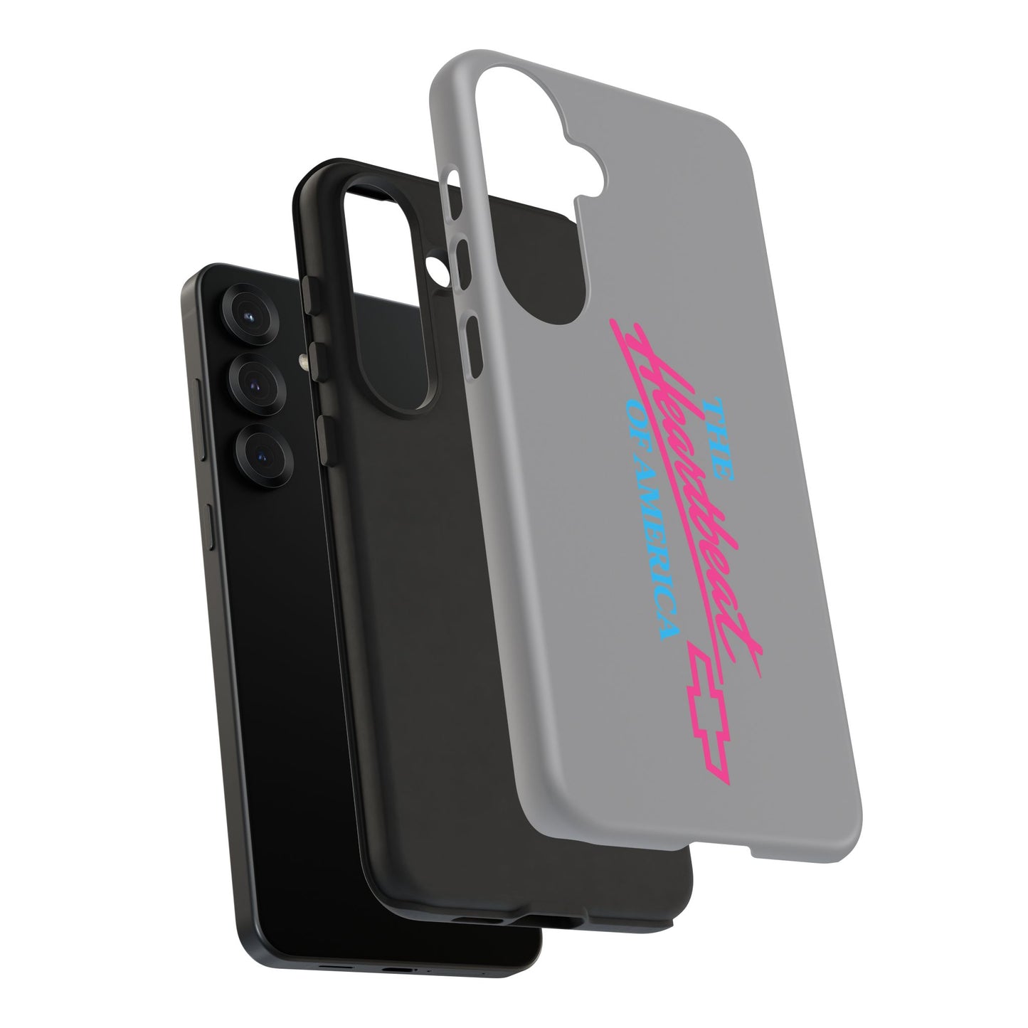 Silver “The Heartbeat of America” Retro Chevy Logo, Slim Protective Cover