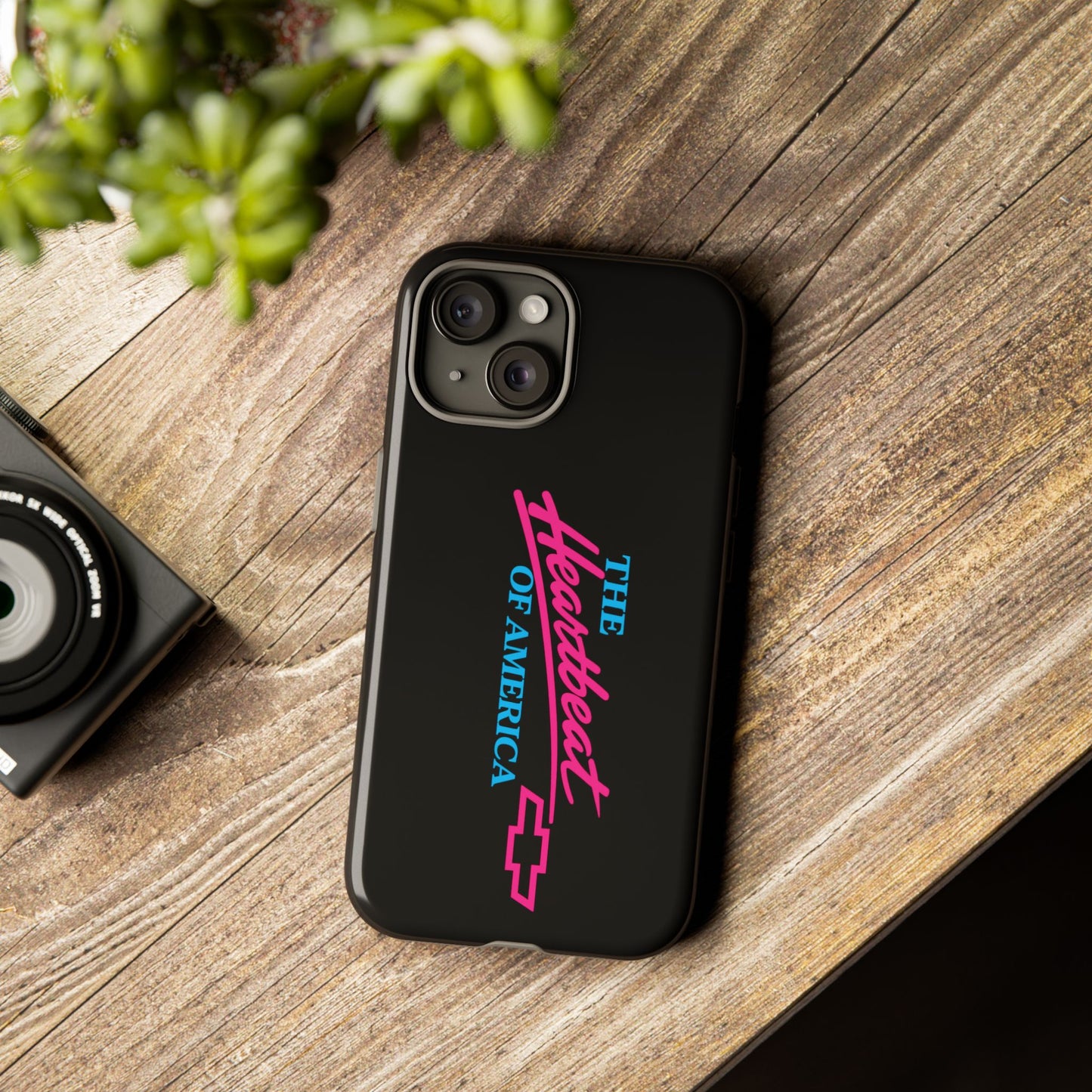 Phone Case — “The Heartbeat of America” Retro Chevy Logo, Slim Protective Cover