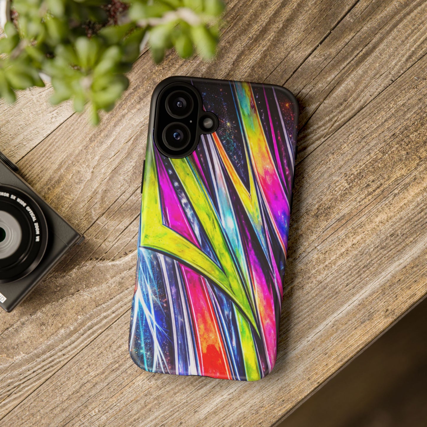 Neon Graffiti Phone Case | Tough Case, Vivid Abstract Street Art
