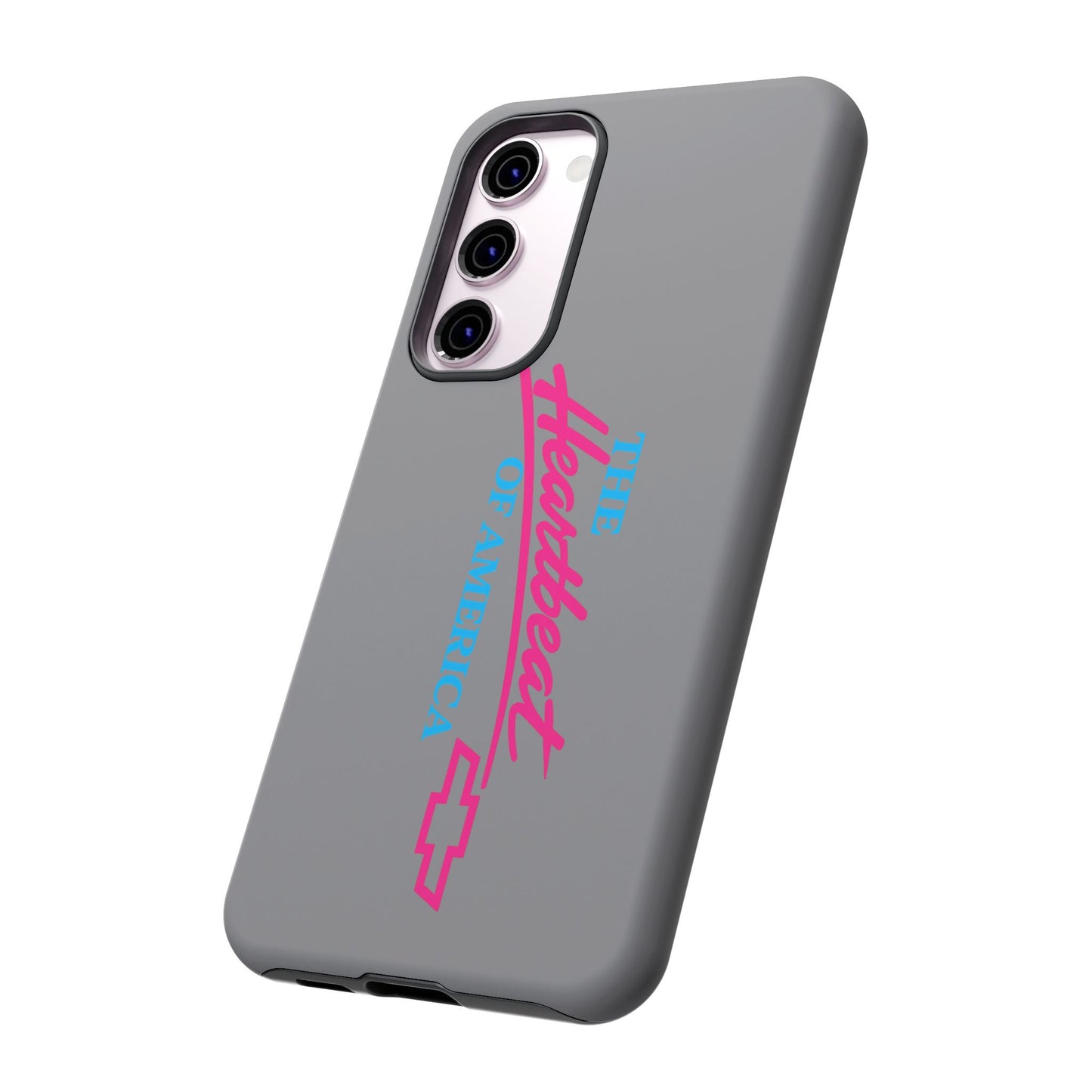 Silver “The Heartbeat of America” Retro Chevy Logo, Slim Protective Cover