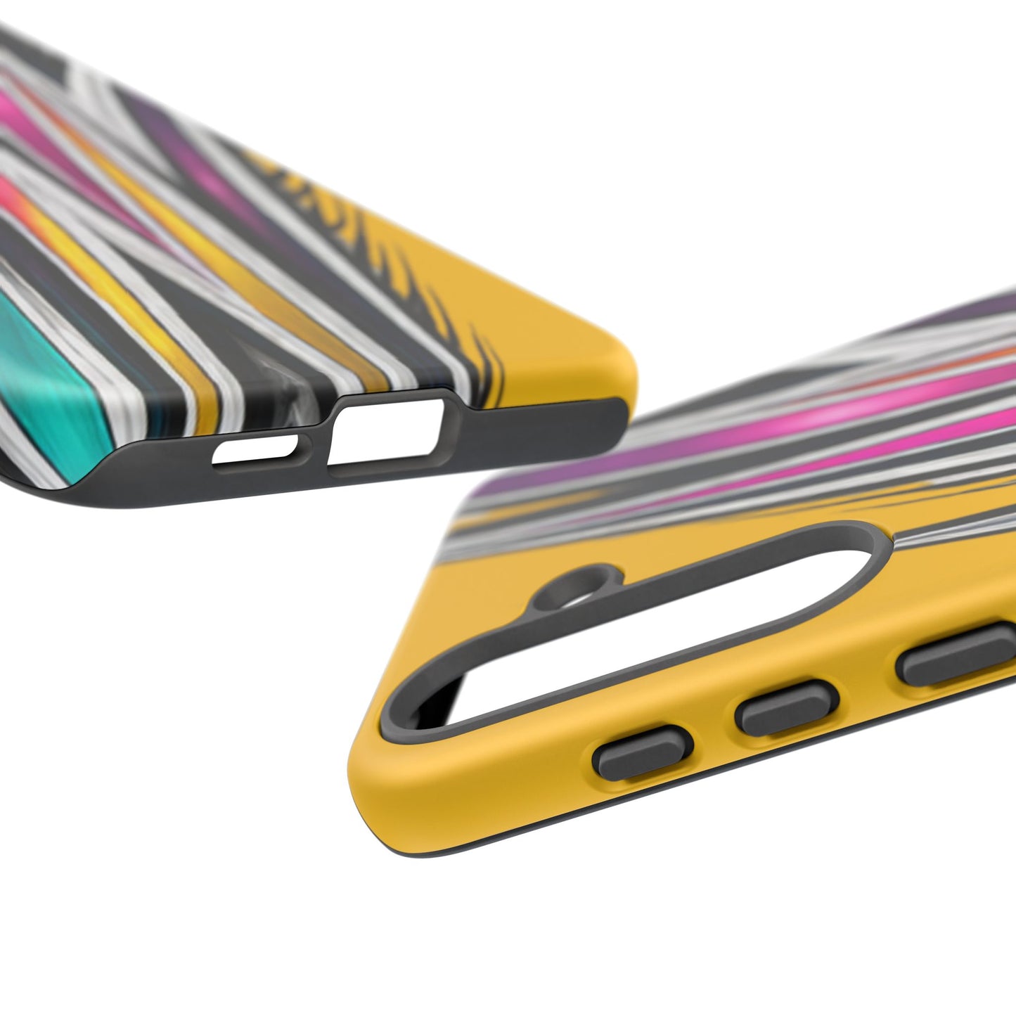 Yellow Abstract Stripes Phone Case | Tough Protective Phone Case