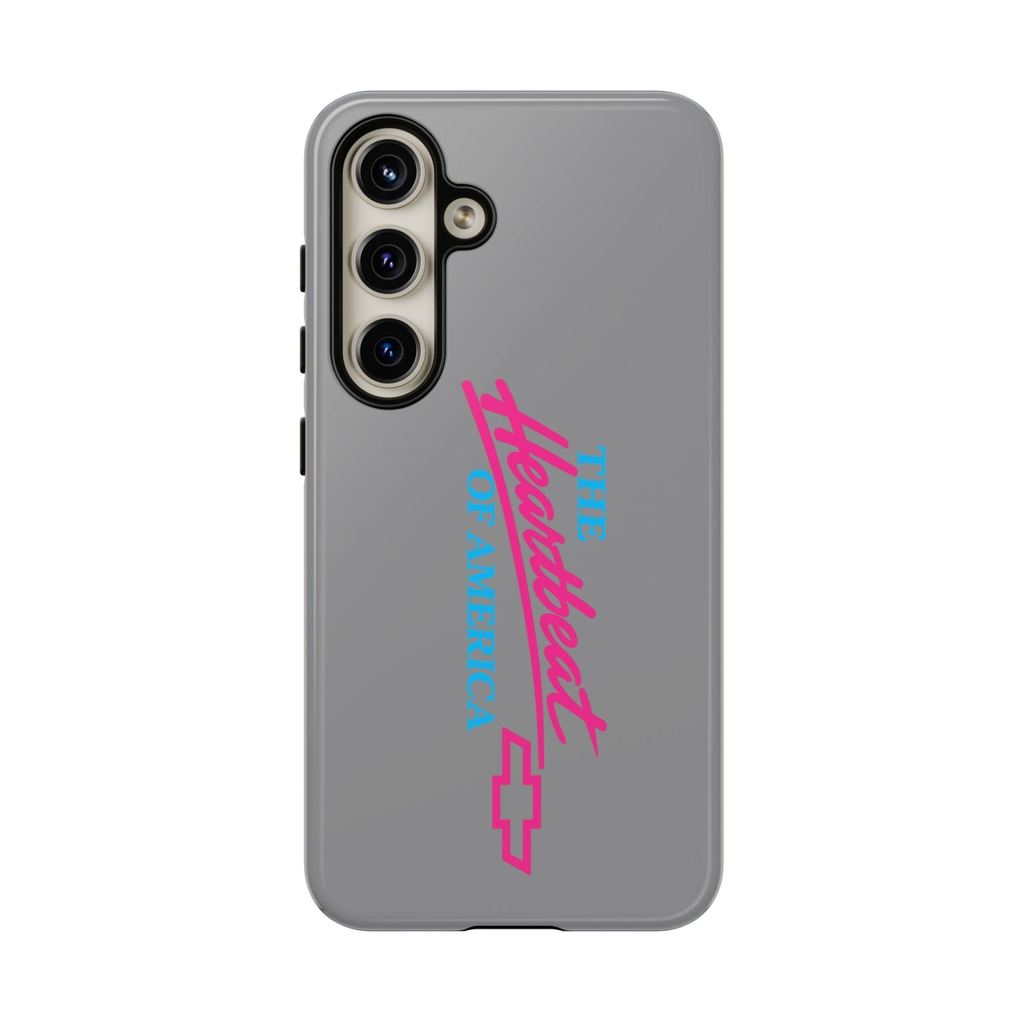 Silver “The Heartbeat of America” Retro Chevy Logo, Slim Protective Cover