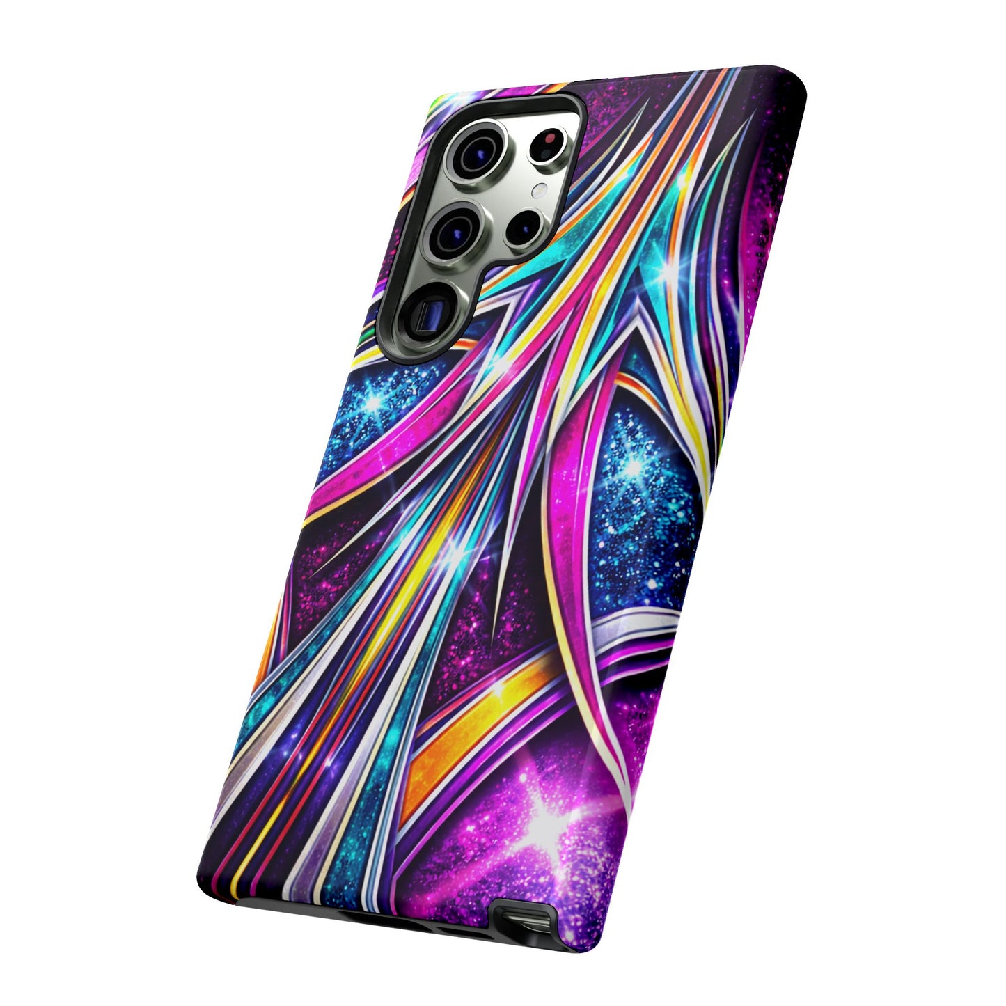 Custom Lowrider Pinstripe Swirl Tough Phone Case – Impact Resistant