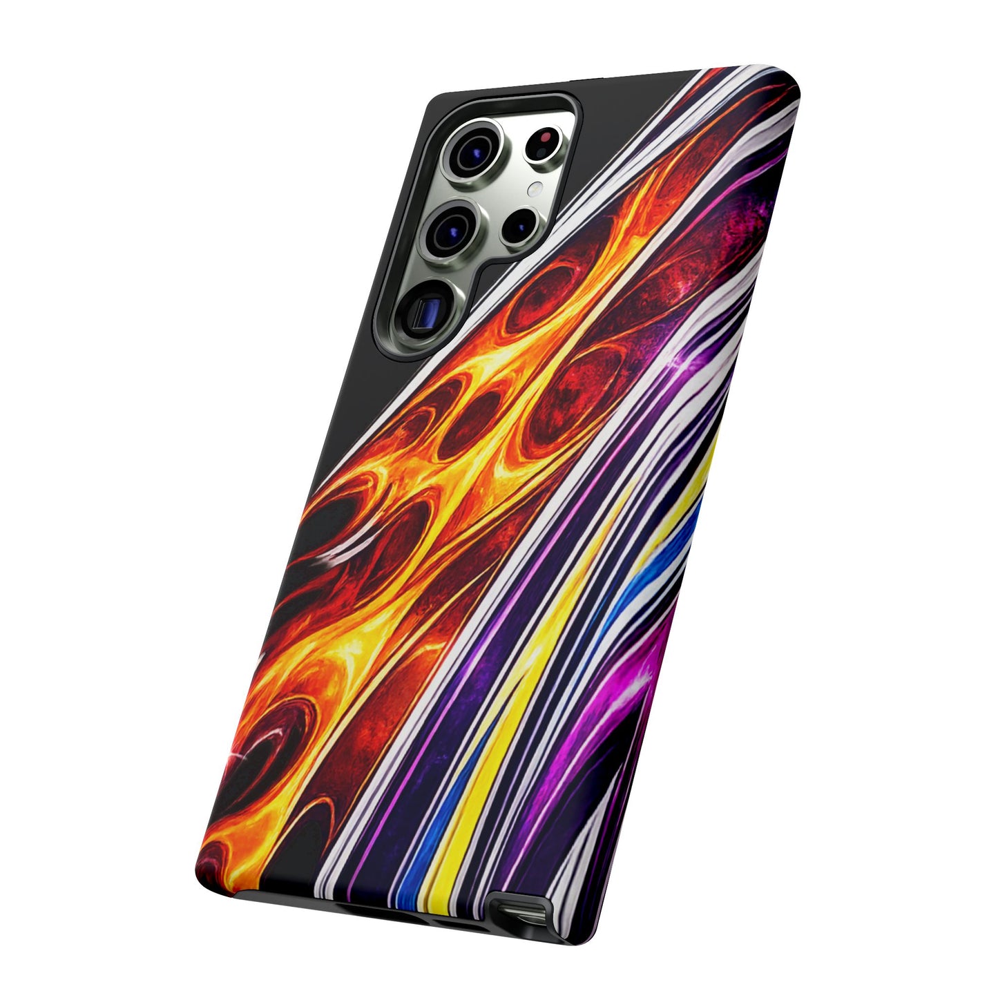 Flaming Abstract Stripes Tough Case | Colorful Phone Cover
